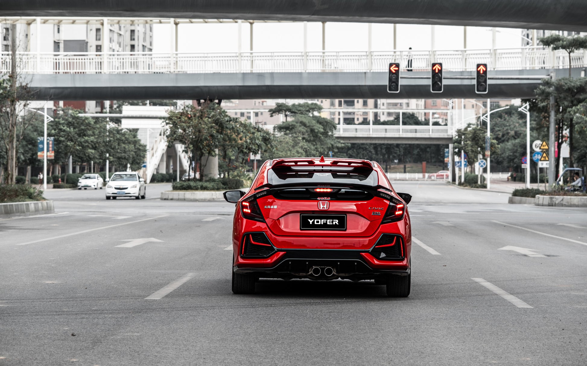Honda Civic 10th Gen FK7 2017 2018 2019 2020 2021 Hatchback with Aftermarket Parts - Package A ABS from Yofer.co