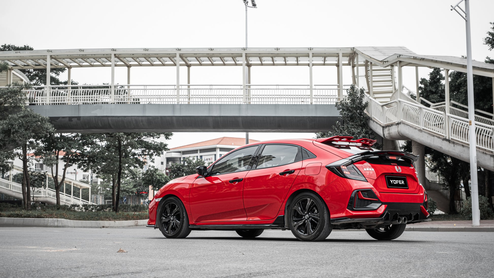 Honda Civic 10th Gen FK7 2017 2018 2019 2020 2021 Hatchback with Aftermarket Parts - Package A ABS from Yofer.co