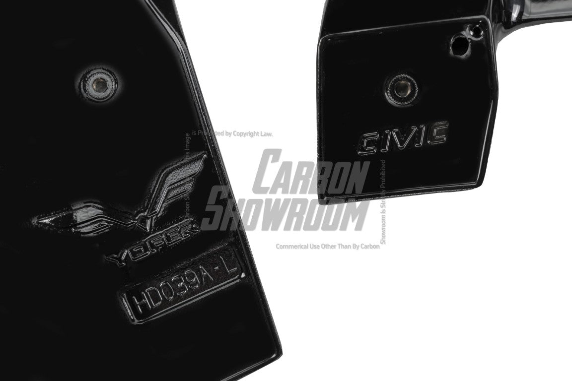Honda Civic 10th Gen FK7 2017-2021 with Aftermarket Parts - Rear Roof Spoiler ABS from Yofer.co