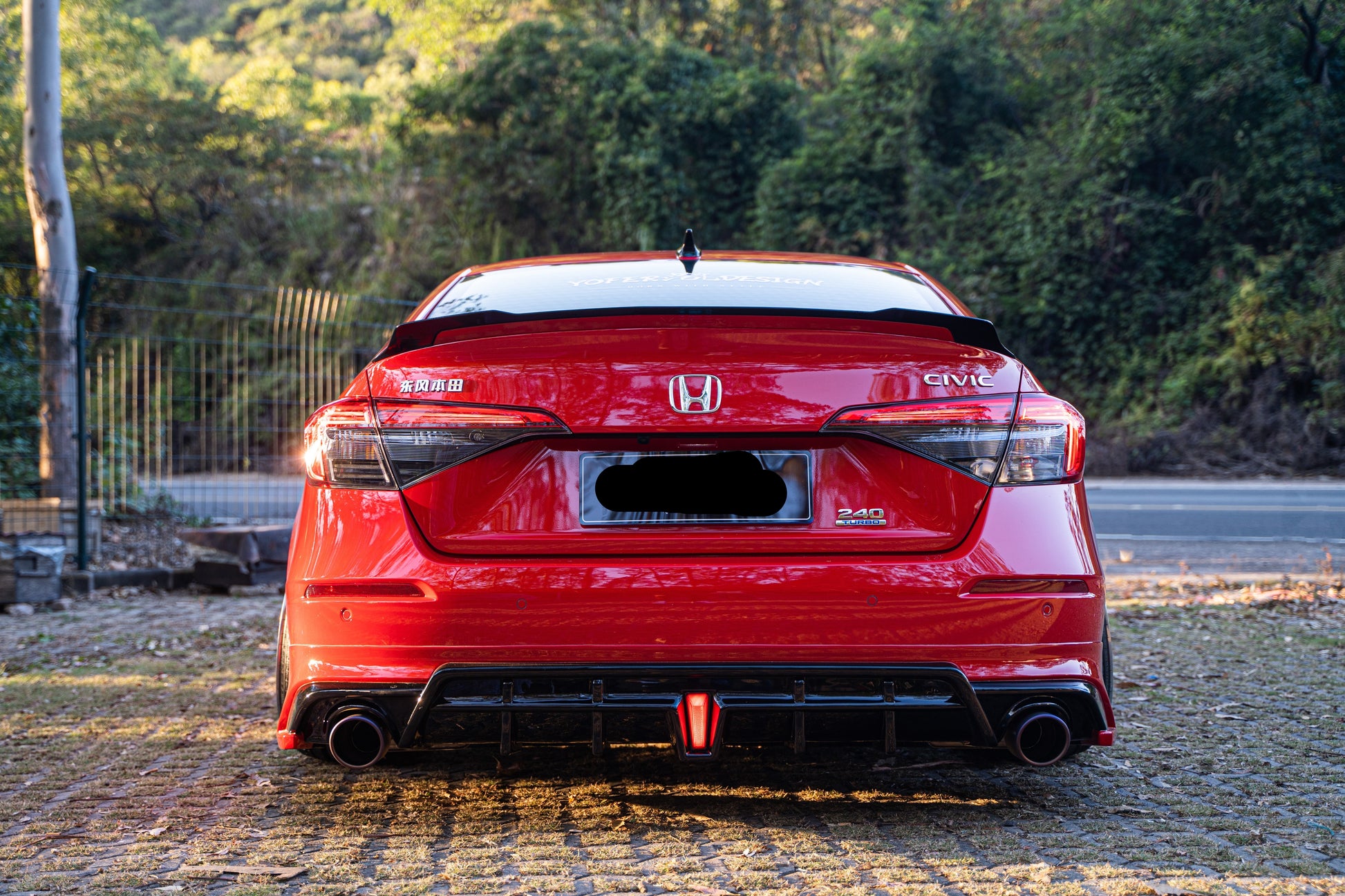 Honda Civic 11th Gen FE1 FE2 FE4 2022-ON Sedan with Aftermarket Parts - Package A PP Polypropylene & ABS from Yofer.co