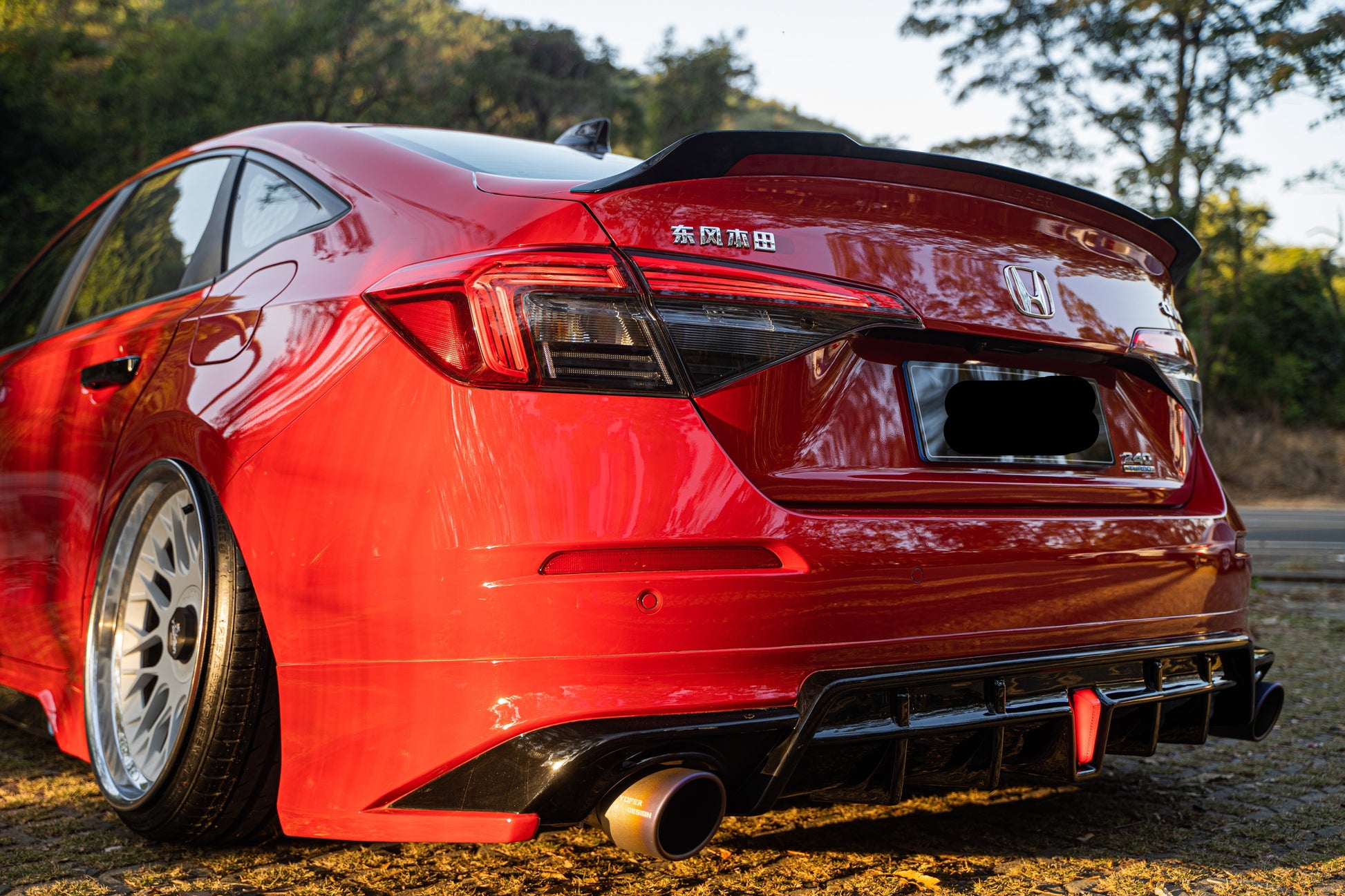 Honda Civic 11th Gen FE1 FE2 FE4 2022-ON Sedan with Aftermarket Parts - Package A PP Polypropylene & ABS from Yofer.co