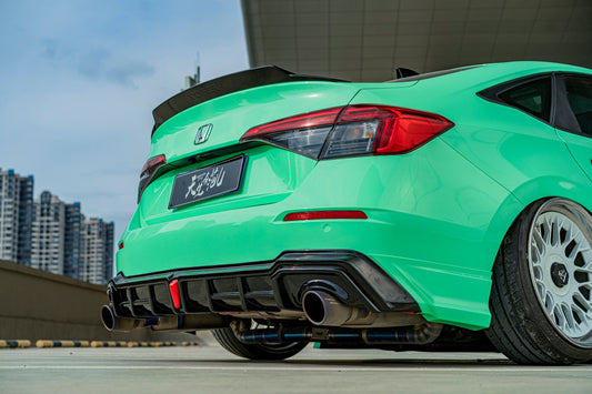 Honda Civic 11th Gen FE1 FE2 FE4 2022-ON with Aftermarket Parts - Rear Diffuser & Canards PP from Yofer.co