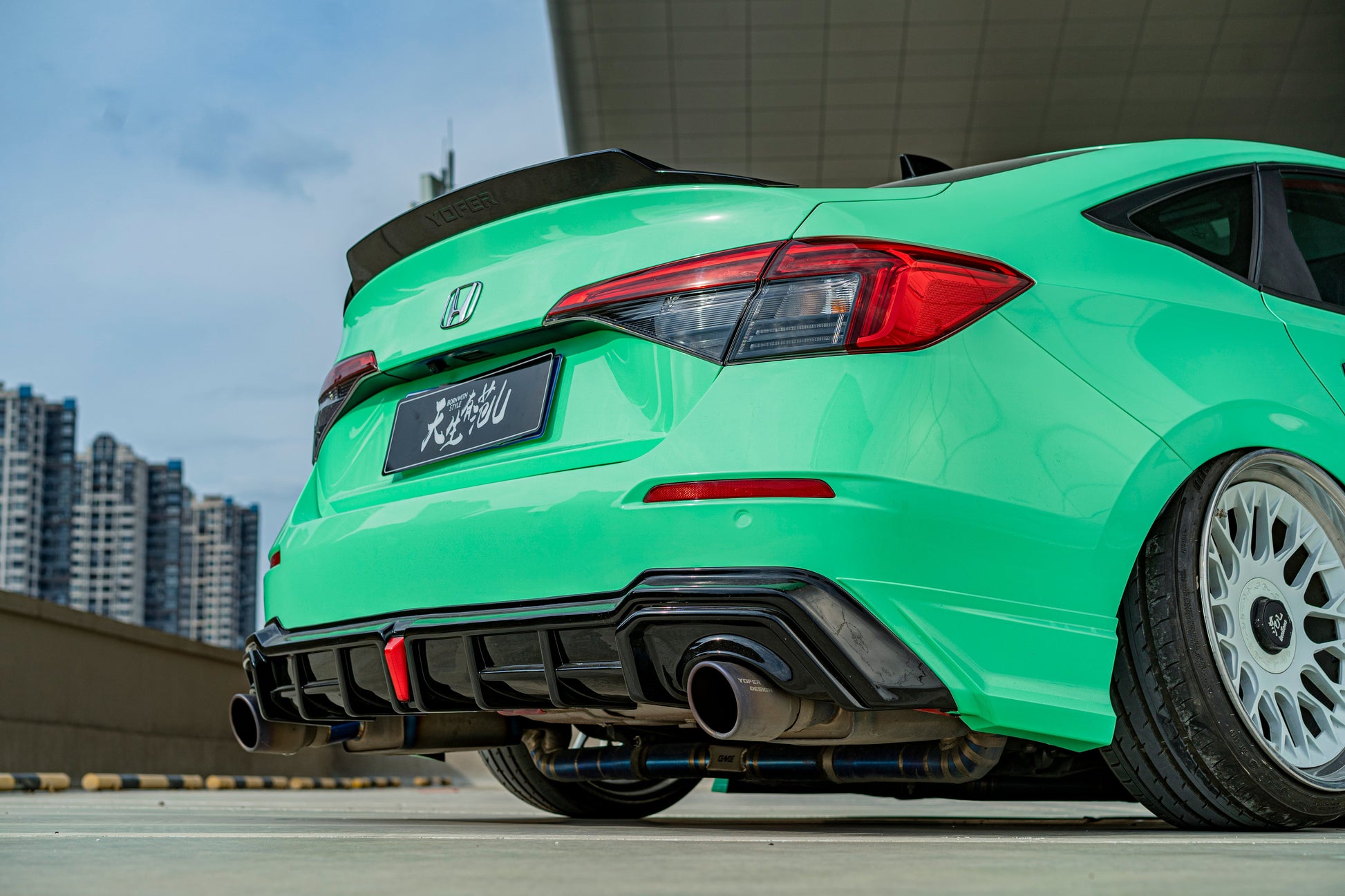 Honda Civic 11th Gen FE1 FE2 FE4 2022-ON Sedan with Aftermarket Parts - Package A PP Polypropylene & ABS from Yofer.co