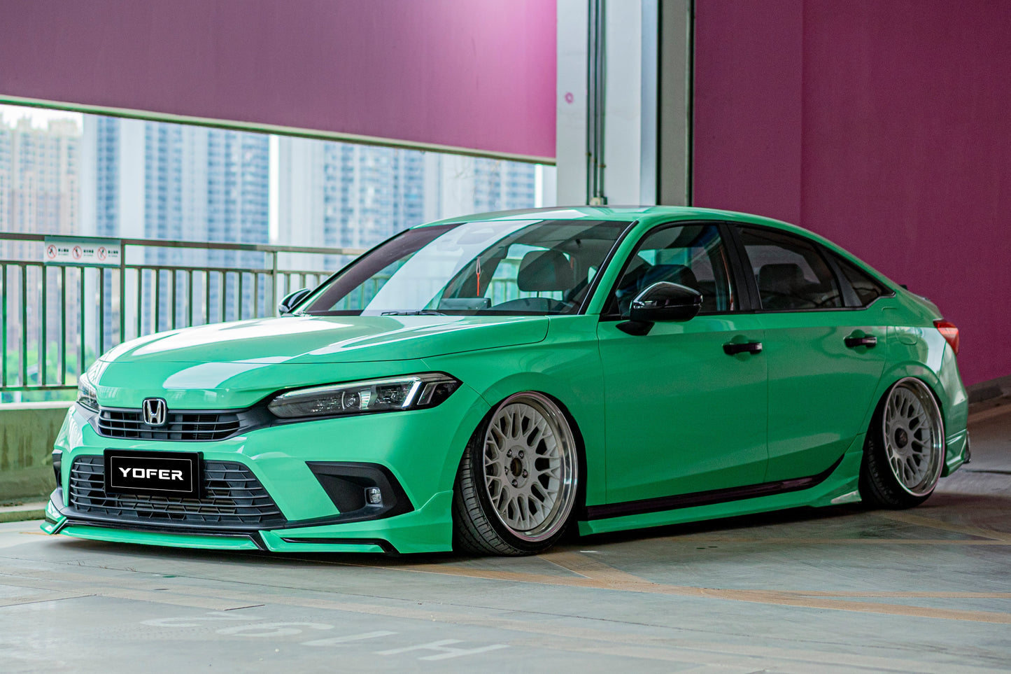 Honda Civic 11th Gen FE1 FE2 FE4 2022-ON Sedan with Aftermarket Parts - Package A PP Polypropylene & ABS from Yofer.co