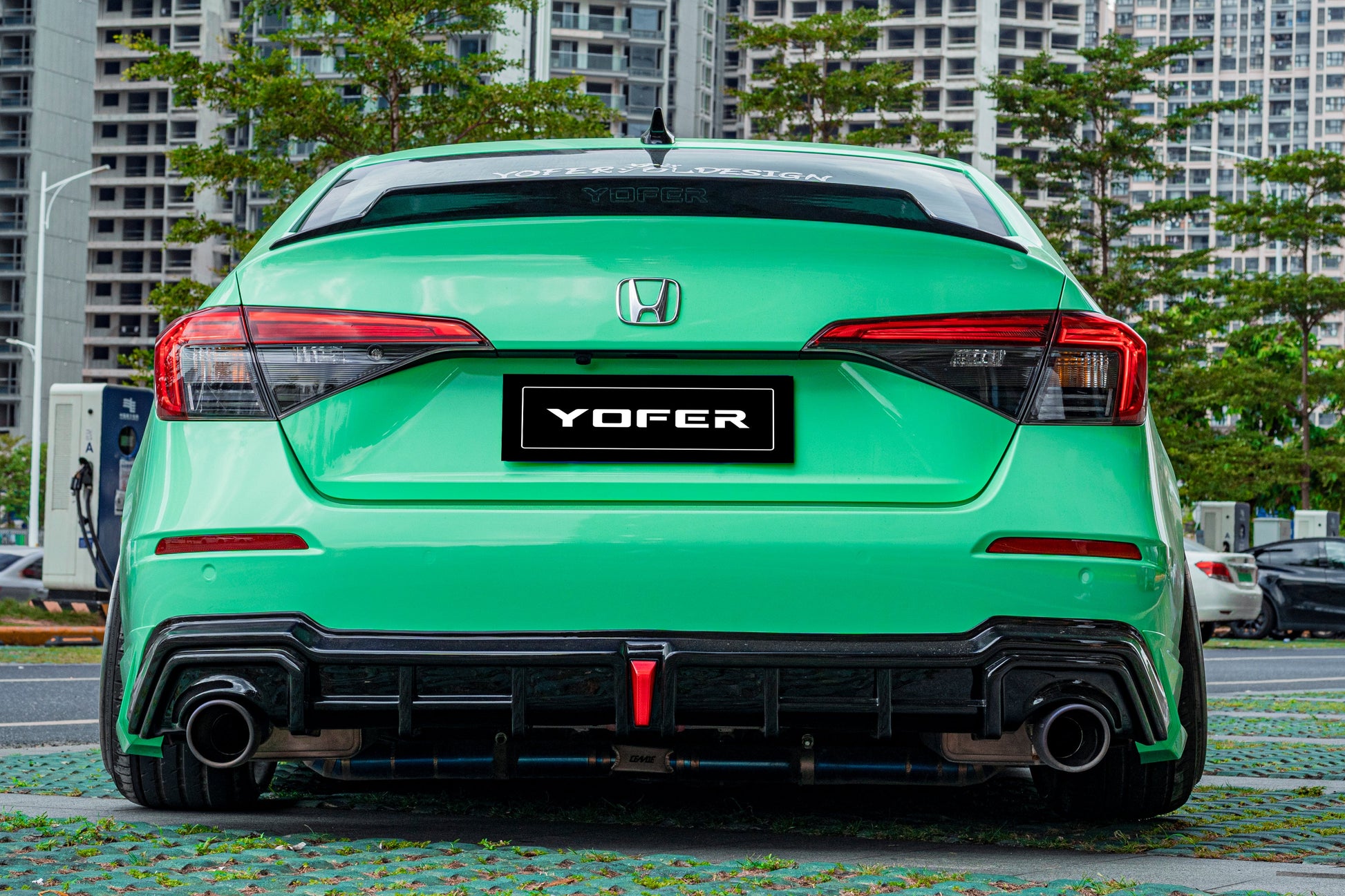 Honda Civic 11th Gen FE1 FE2 FE4 2022-ON Sedan with Aftermarket Parts - Package A PP Polypropylene & ABS from Yofer.co