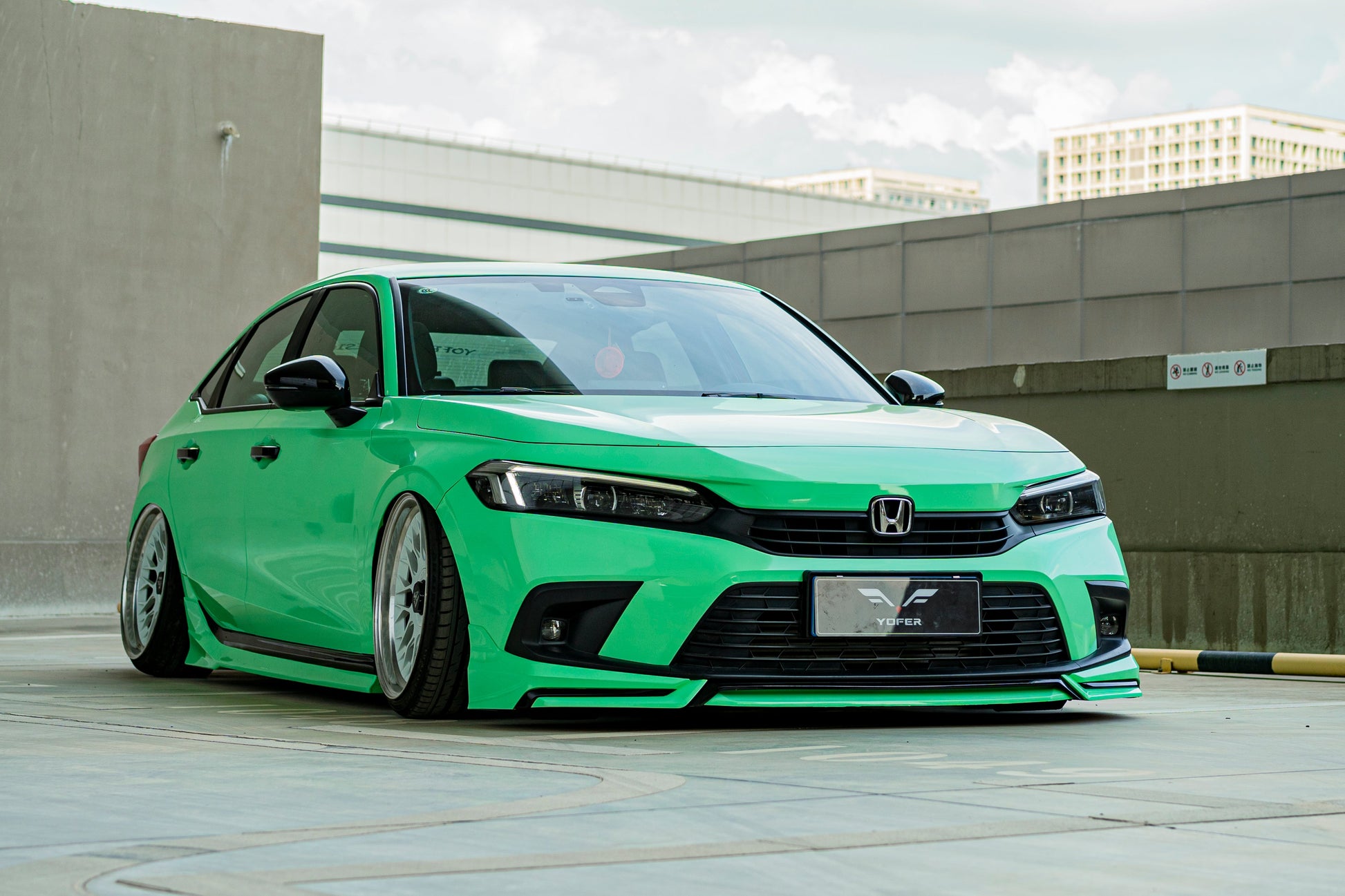 Honda Civic 11th Gen FE1 FE2 FE4 2022-ON Sedan with Aftermarket Parts - Package A PP Polypropylene & ABS from Yofer.co
