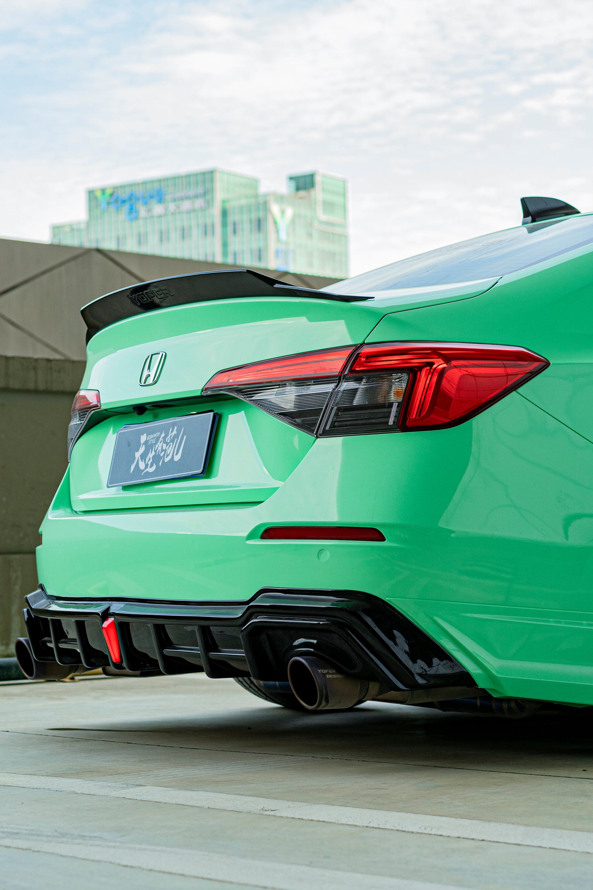 Honda Civic 11th Gen FE1 FE2 FE4 2022-ON Sedan with Aftermarket Parts - Package A PP Polypropylene & ABS from Yofer.co