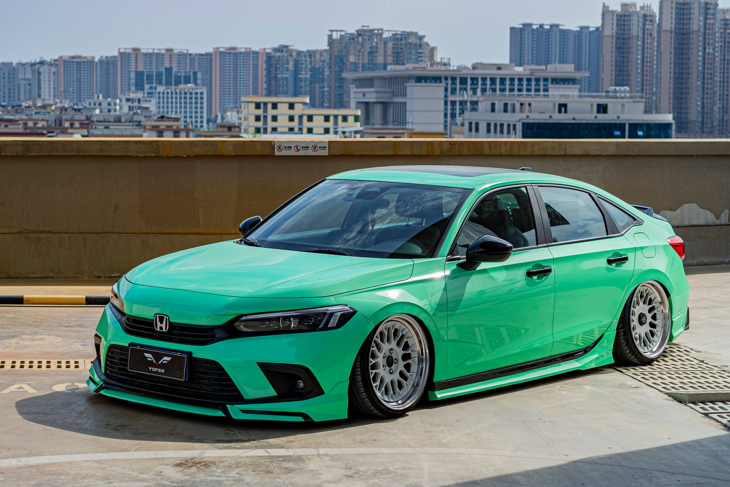 Honda Civic 11th Gen FE1 FE2 FE4 2022-ON Sedan with Aftermarket Parts - Package A PP Polypropylene & ABS from Yofer.co