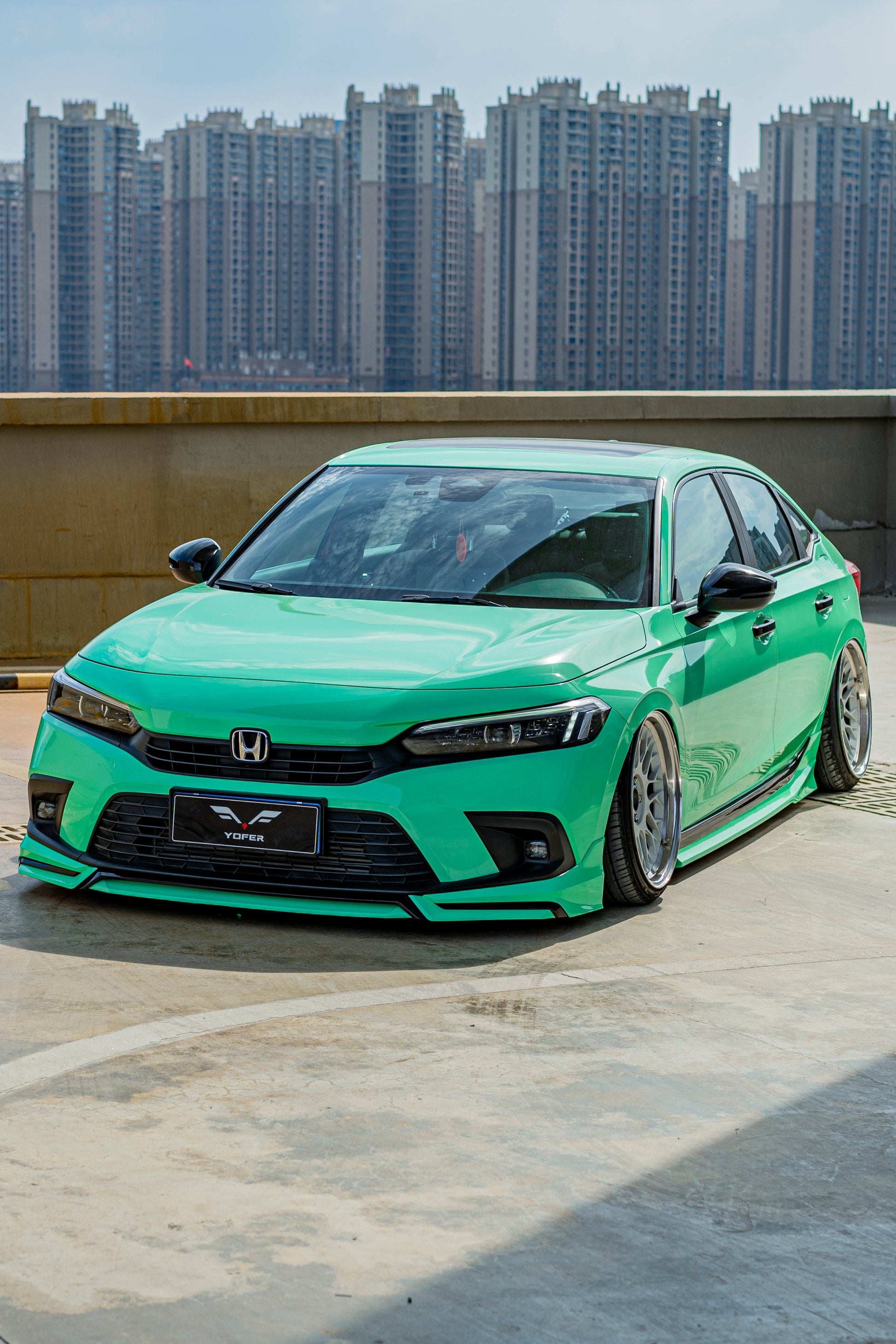 Honda Civic 11th Gen FE1 FE2 FE4 2022-ON Sedan with Aftermarket Parts - Package A PP Polypropylene & ABS from Yofer.co