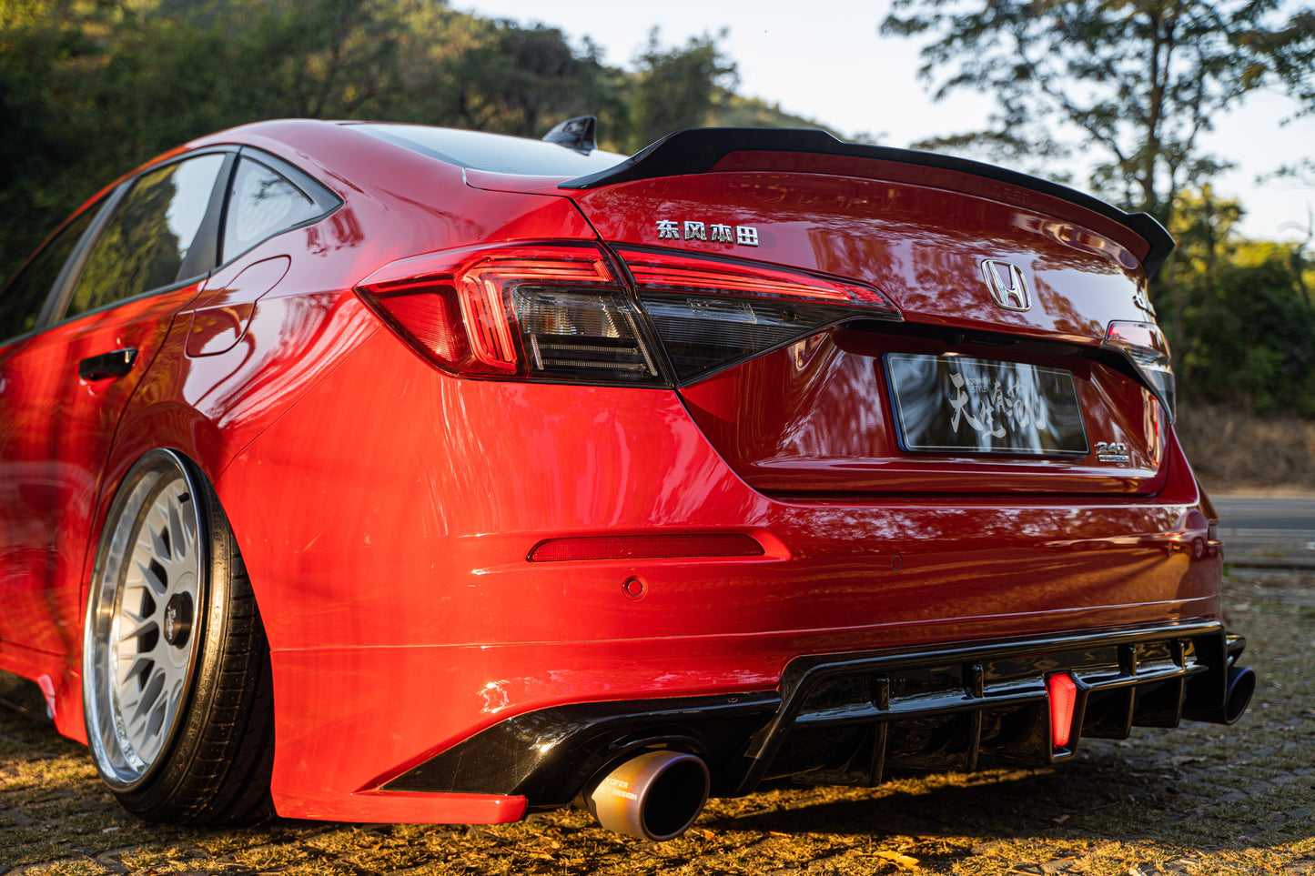 Honda Civic 11th Gen FE1 FE2 FE4 2022-ON with Aftermarket Parts - Rear Diffuser PP from Yofer.co