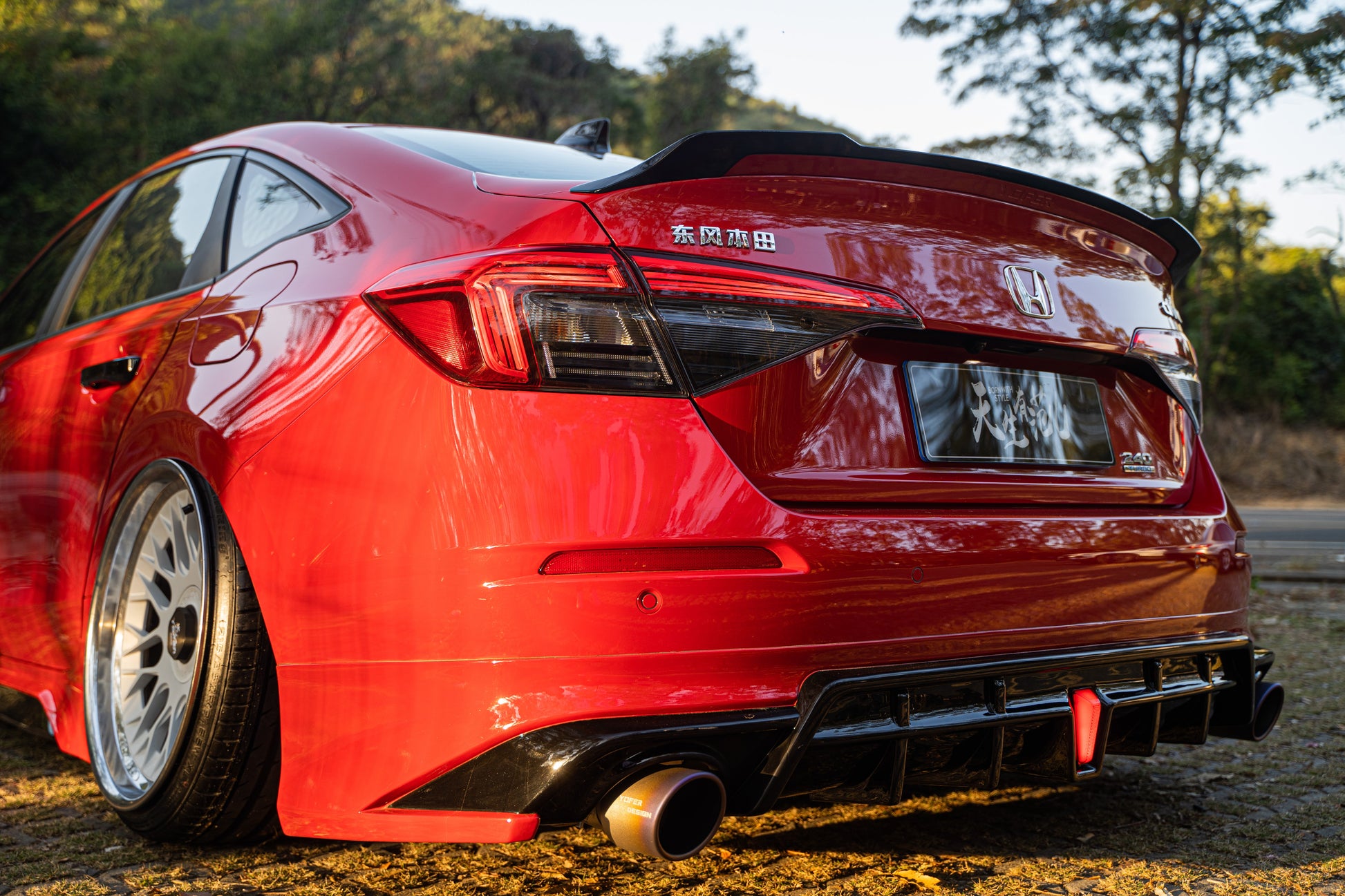 Honda Civic 11th Gen FE1 FE2 FE4 2022-ON with Aftermarket Parts - Rear Diffuser PP from Yofer.co