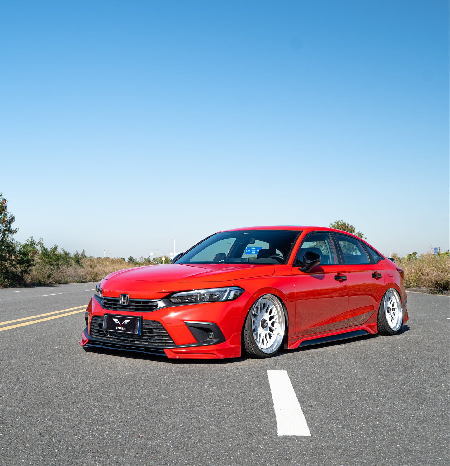 Honda Civic 11th Gen FE1 FE2 FE4 2022-ON Sedan with Aftermarket Parts - Package A PP Polypropylene & ABS from Yofer.co