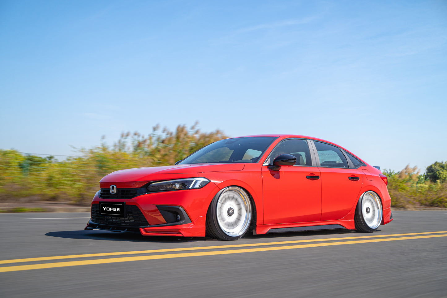 Honda Civic 11th Gen FE1 FE2 FE4 2022-ON Sedan with Aftermarket Parts - Package A PP Polypropylene & ABS from Yofer.co