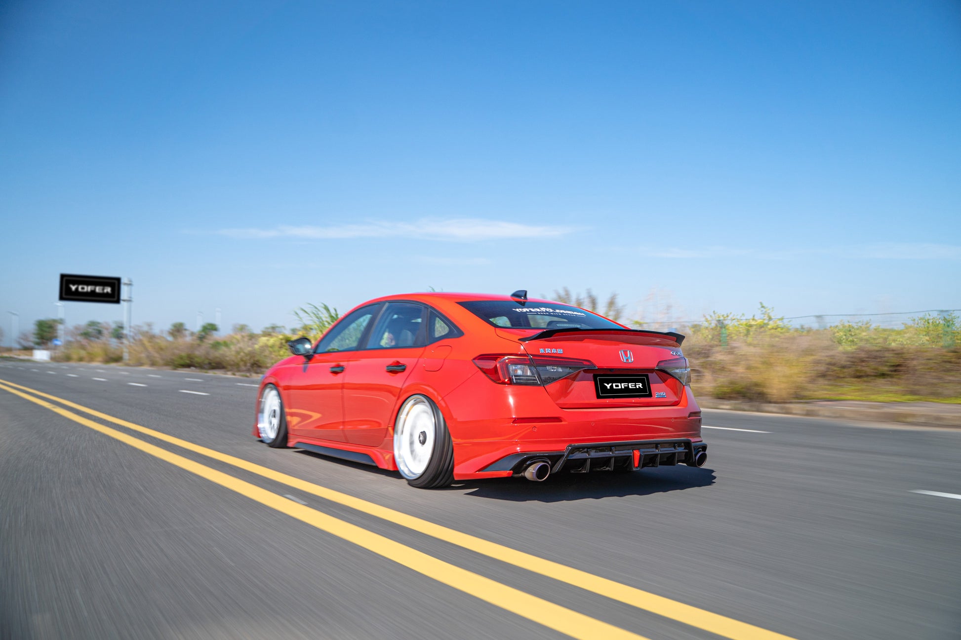 Honda Civic 11th Gen FE1 FE2 FE4 2022-ON Sedan with Aftermarket Parts - Package A PP Polypropylene & ABS from Yofer.co