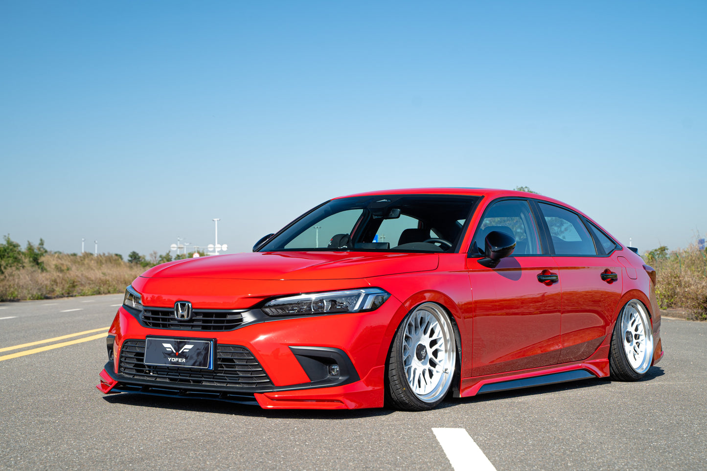 Honda Civic 11th Gen FE1 FE2 FE4 2022-ON Sedan with Aftermarket Parts - Package A PP Polypropylene & ABS from Yofer.co