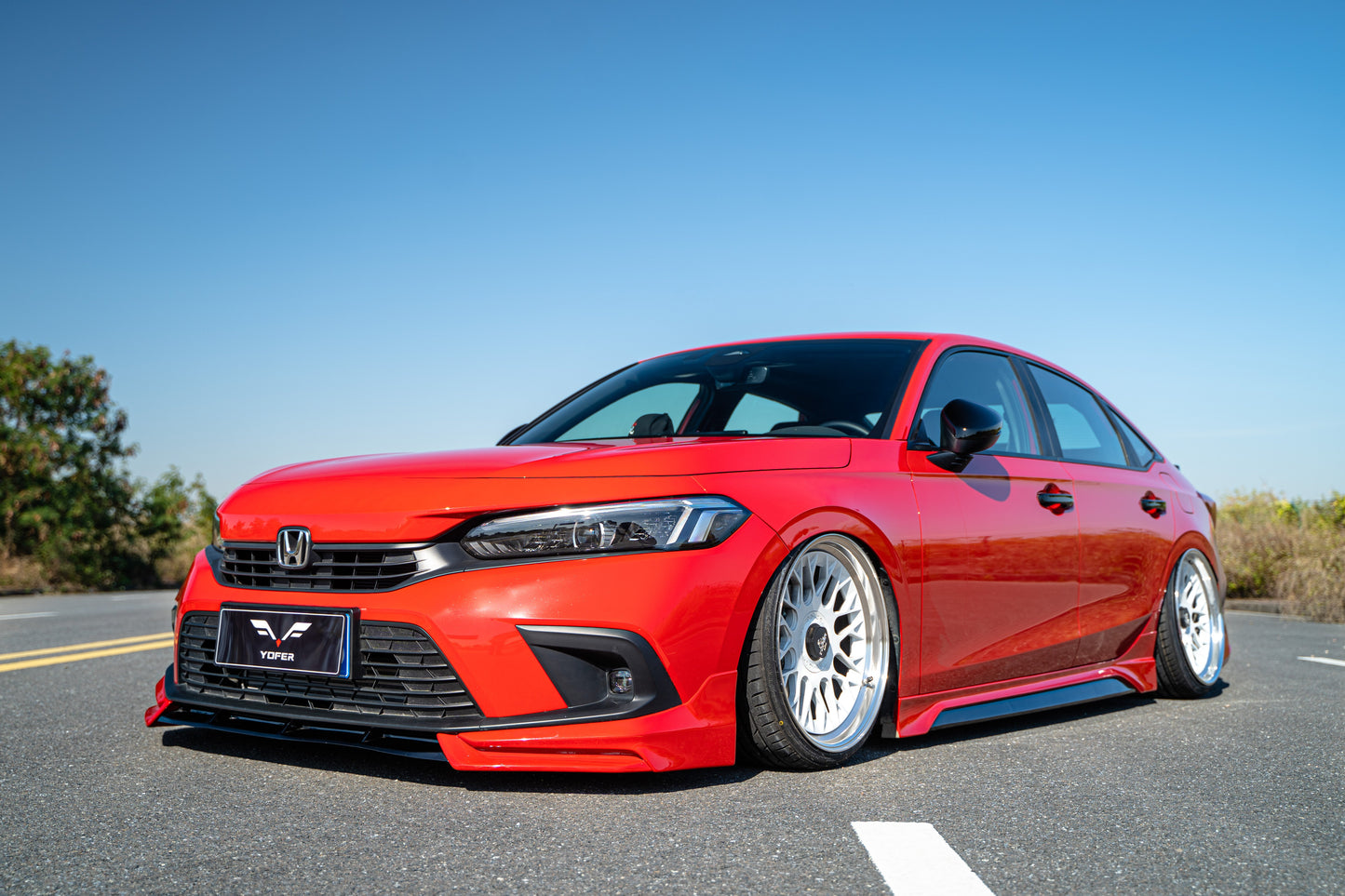 Honda Civic 11th Gen FE1 FE2 FE4 2022-ON Sedan with Aftermarket Parts - Package A PP Polypropylene & ABS from Yofer.co