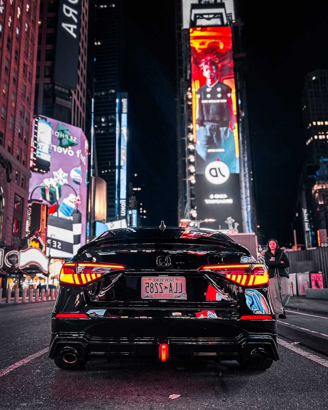 Honda Civic 11th Gen FE1 FE2 FE4 2022 2023 2024 with Aftermarket Parts - Rear Diffuser & Canards PP from Yofer.co