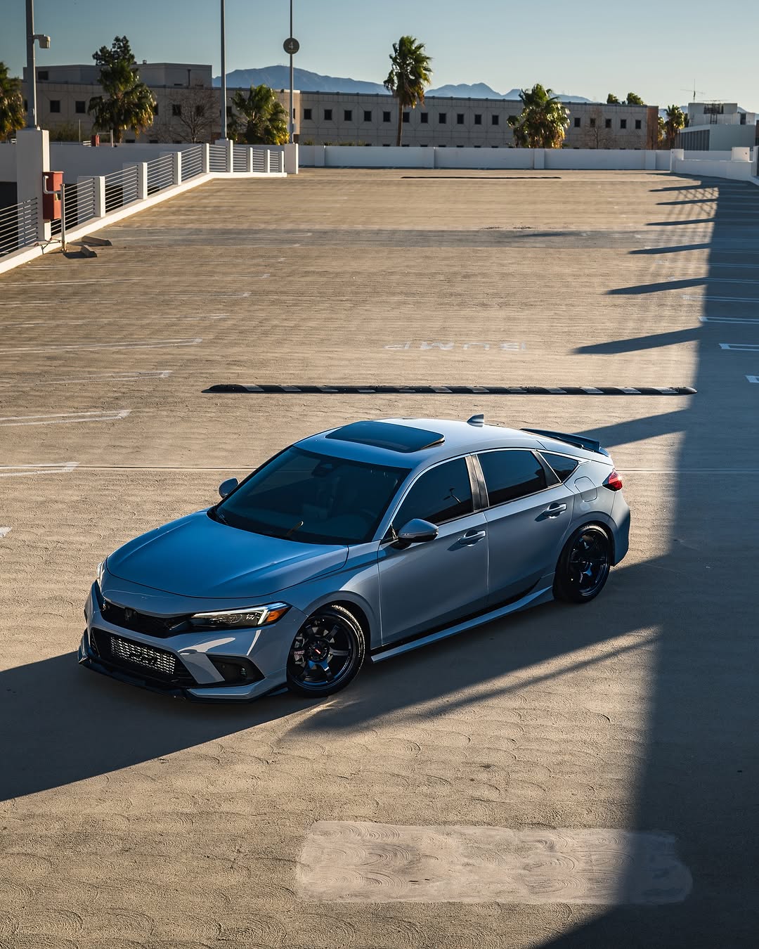 Honda Civic 11th Gen FE1 FE2 FE4 2022-ON & Civic 11th Gen FL1 FL2 FL4 2022-ON with Aftermarket Parts - V2 Style Front Lip Spliter PP from Yofer.co