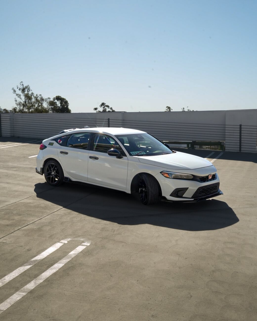 Honda Civic 11th Gen FE1 FE2 FE4 2022 2023 2024 & Civic 11th Gen FL1 FL2 FL4 2022 2023 2024 with Aftermarket Parts - V1 Front Lip Splitter PP from Yofer.co