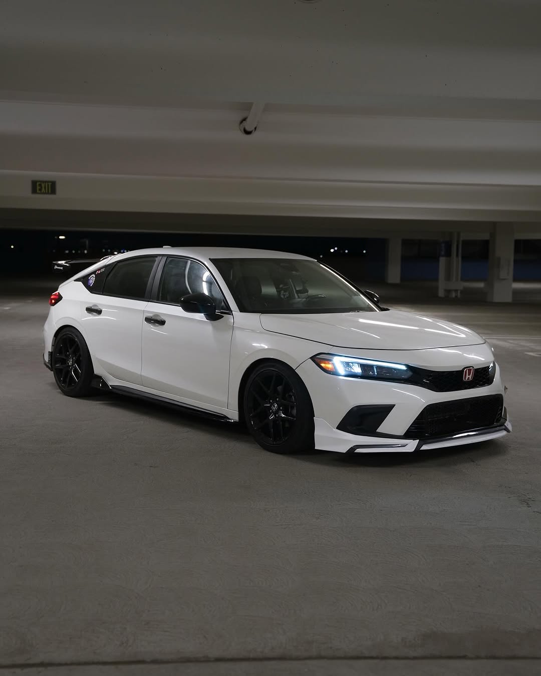 Honda Civic 11th Gen FE1 FE2 FE4 2022 2023 2024 & Civic 11th Gen FL1 FL2 FL4 2022 2023 2024 with Aftermarket Parts - V1 Front Lip Splitter PP from Yofer.co