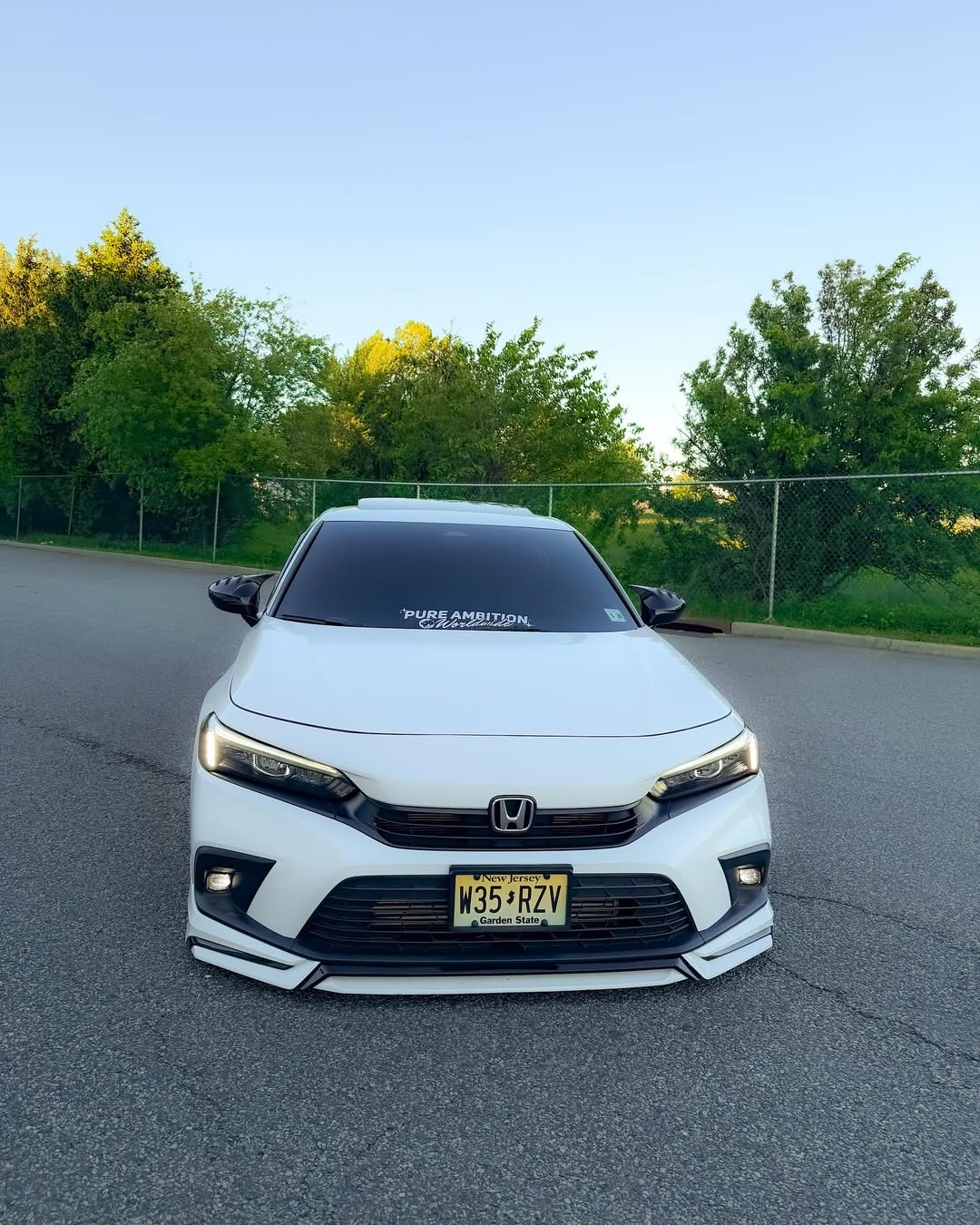 Honda Civic 11th Gen FE1 FE2 FE4 2022-ON & Civic 11th Gen FL1 FL2 FL4 2022-ON with Aftermarket Parts - V1 Style Front Lip Spliter PP from Yofer.co