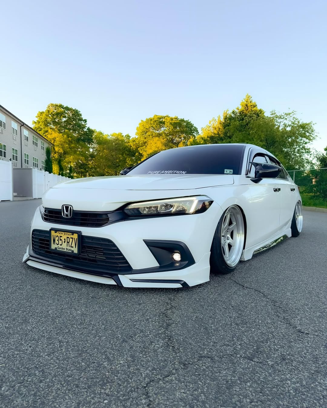 Honda Civic 11th Gen FE1 FE2 FE4 2022-ON & Civic 11th Gen FL1 FL2 FL4 2022-ON with Aftermarket Parts - V1 Style Front Lip Spliter PP from Yofer.co