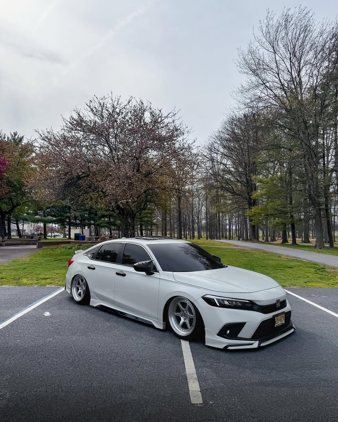 Honda Civic 11th Gen FE1 FE2 FE4 2022-ON & Civic 11th Gen FL1 FL2 FL4 2022-ON with Aftermarket Parts - V1 Style Front Lip Spliter PP from Yofer.co
