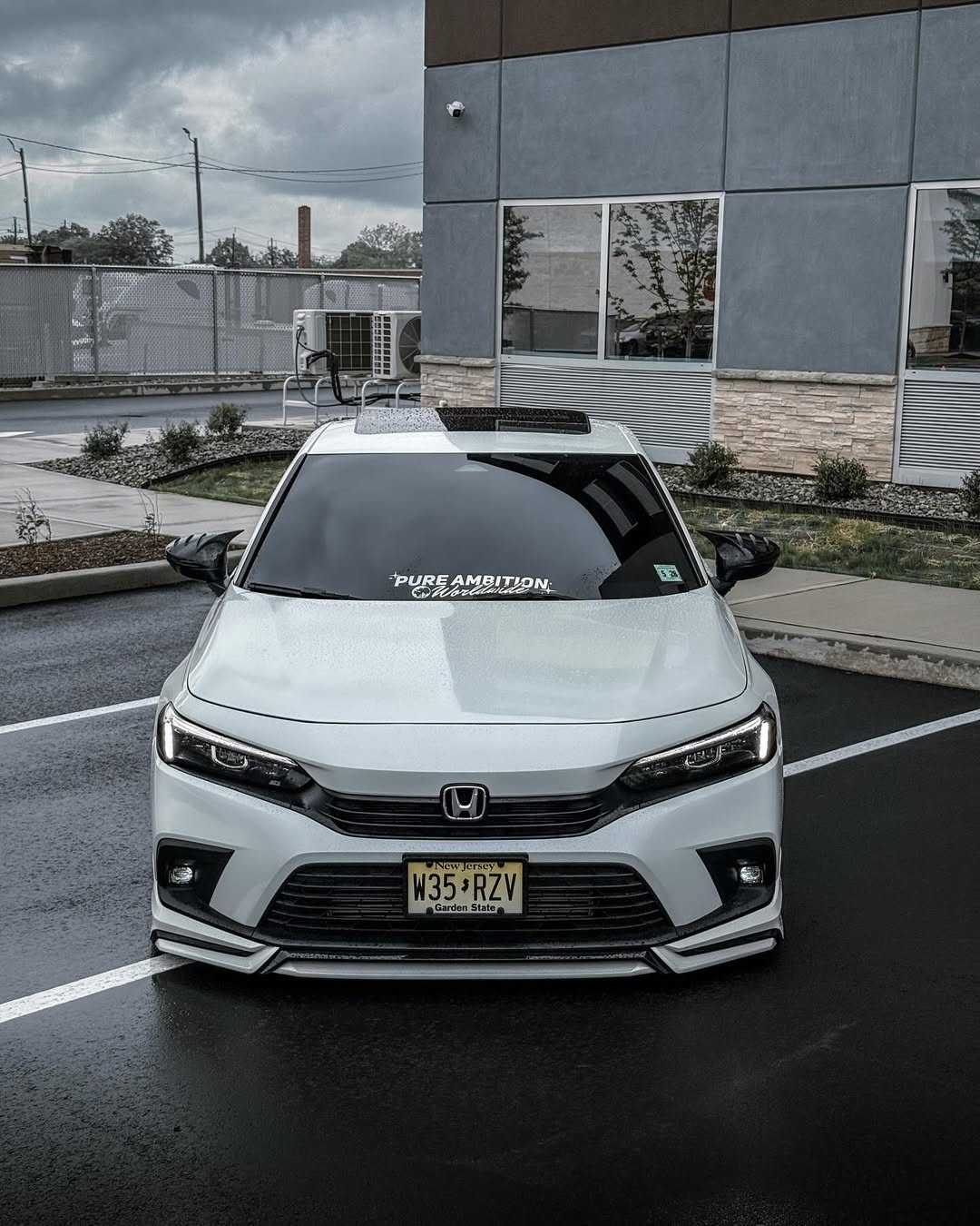Honda Civic 11th Gen FE1 FE2 FE4 2022-ON & Civic 11th Gen FL1 FL2 FL4 2022-ON with Aftermarket Parts - V1 Style Front Lip Spliter PP from Yofer.co