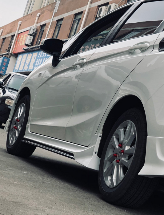 Honda Fit 3rd Gen GK3 GK4 GK5 GK6 GK7 GH7 GP5 GP6 2018 2019 2020 with Aftermarket Parts - Side Skirts PP from Yofer.co