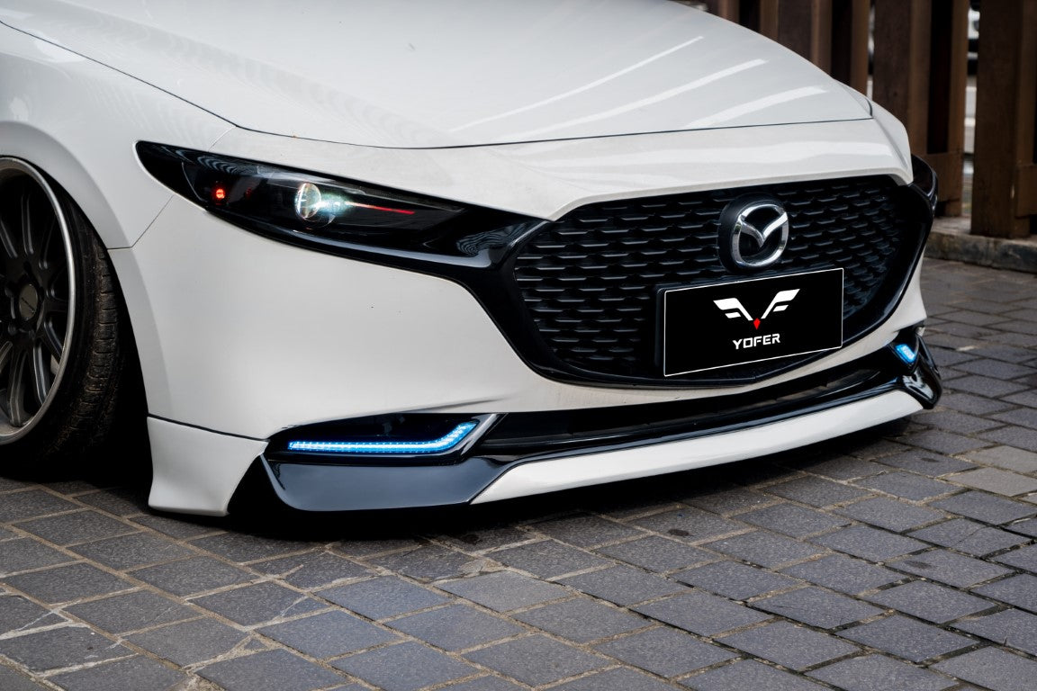Mazda Mazda3 4th Gen BP 2019-ON with Aftermarket Parts - Front Lip Splitter PP from Yofer.co