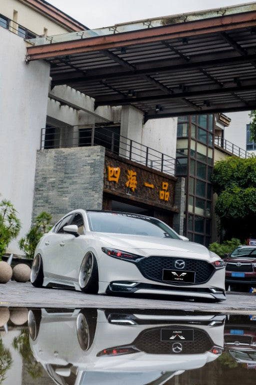 Mazda Mazda3 4th Gen BP 2019-ON with Aftermarket Parts - Front Lip Splitter PP from Yofer.co
