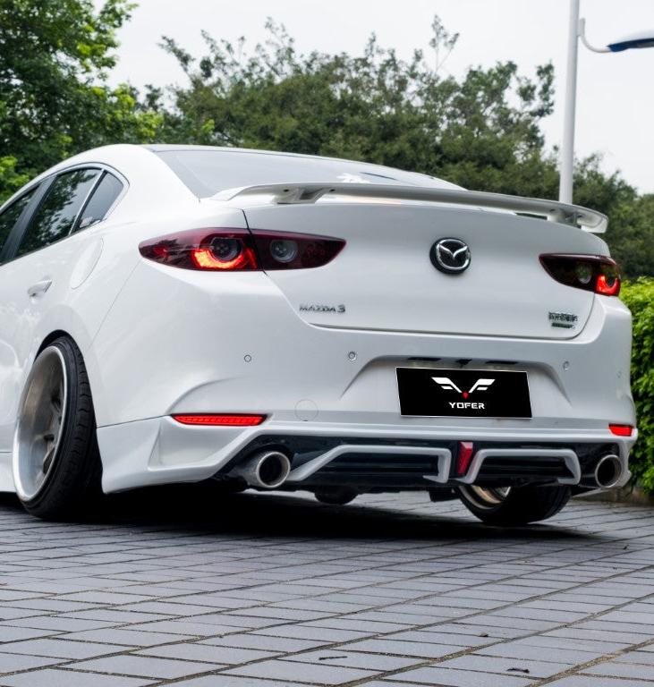 Mazda Mazda3 4th Gen BP 2019-ON with Aftermarket Parts - Rear Spoiler ABS from Yofer.co