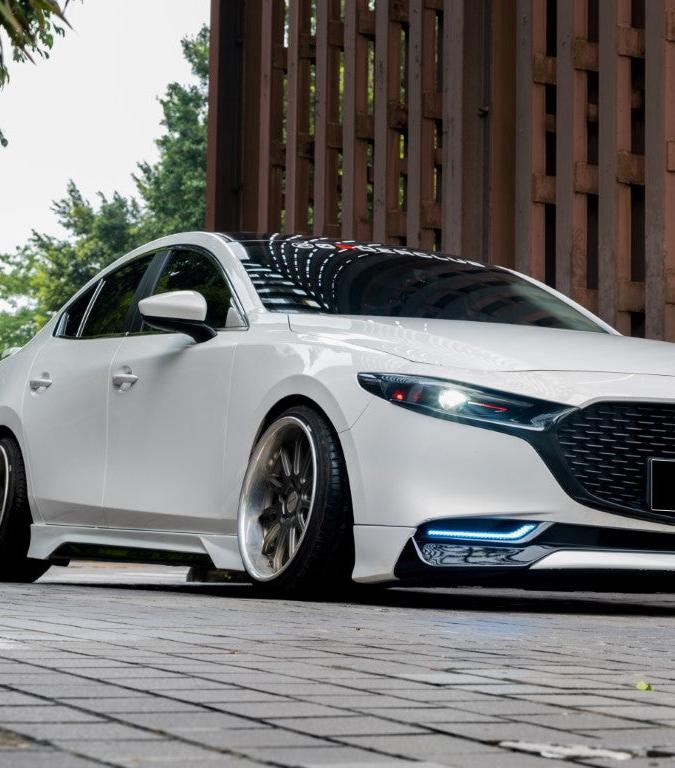 Mazda Mazda3 4th Gen BP 2019-ON with Aftermarket Parts - Side Skirts PP from Yofer.co