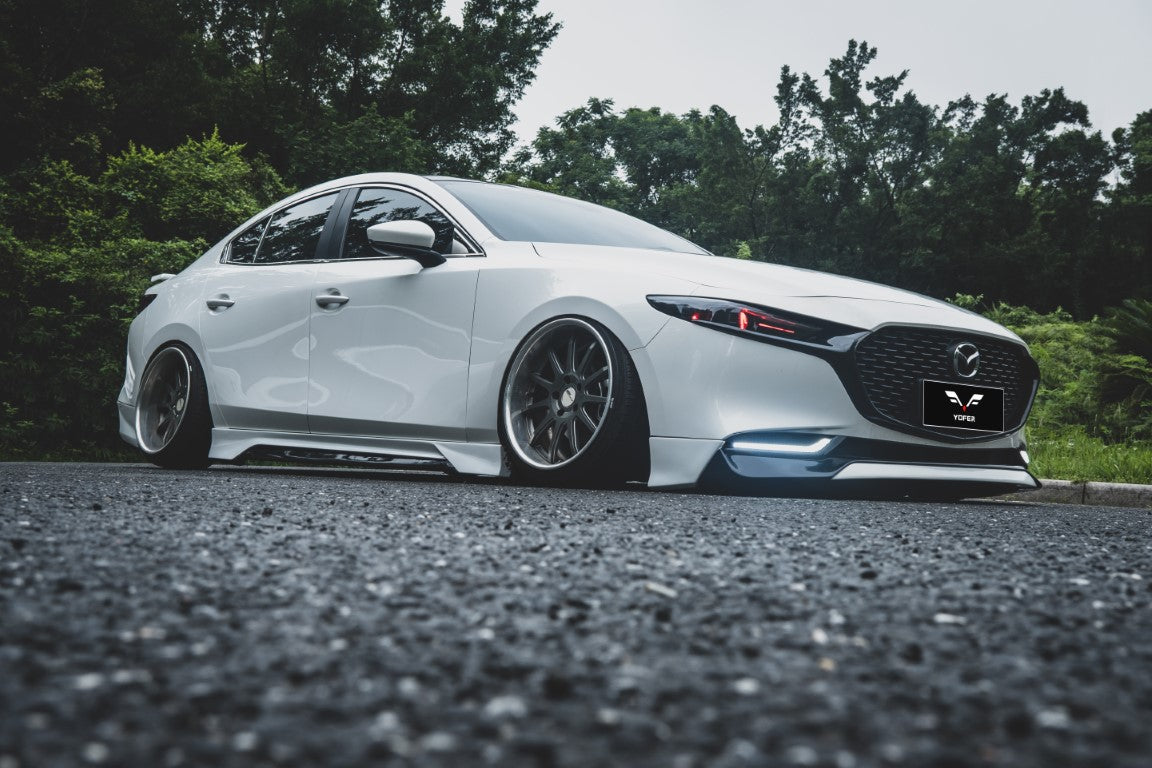 Mazda Mazda3 4th Gen BP 2019-ON with Aftermarket Parts - Side Skirts PP from Yofer.co