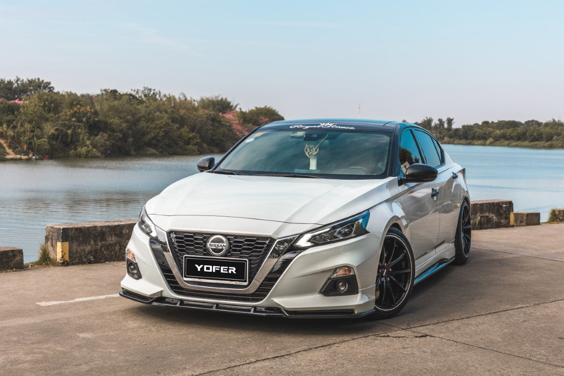 Nissan Altima L34 2019-2022 with Aftermarket Parts - Front Lip Splitter PP from Yofer.co