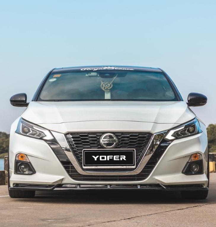 Nissan Altima L34 2019-2022 with Aftermarket Parts - Front Lip Splitter PP from Yofer.co
