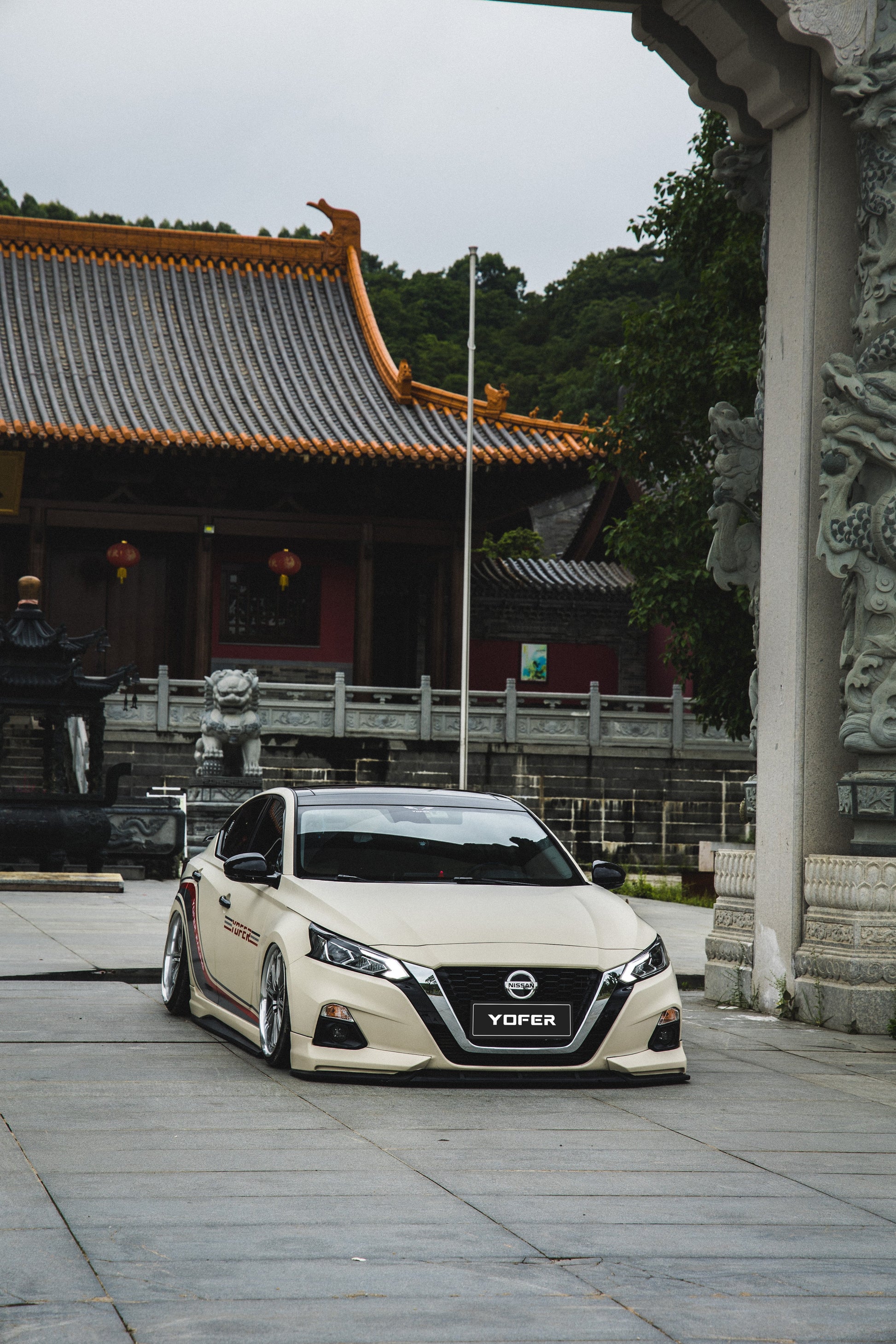Tesla Nissan Altima L34 2019 2020 2021 2022 with Aftermarket Parts - Full Body Kit ABS from Yofer.co