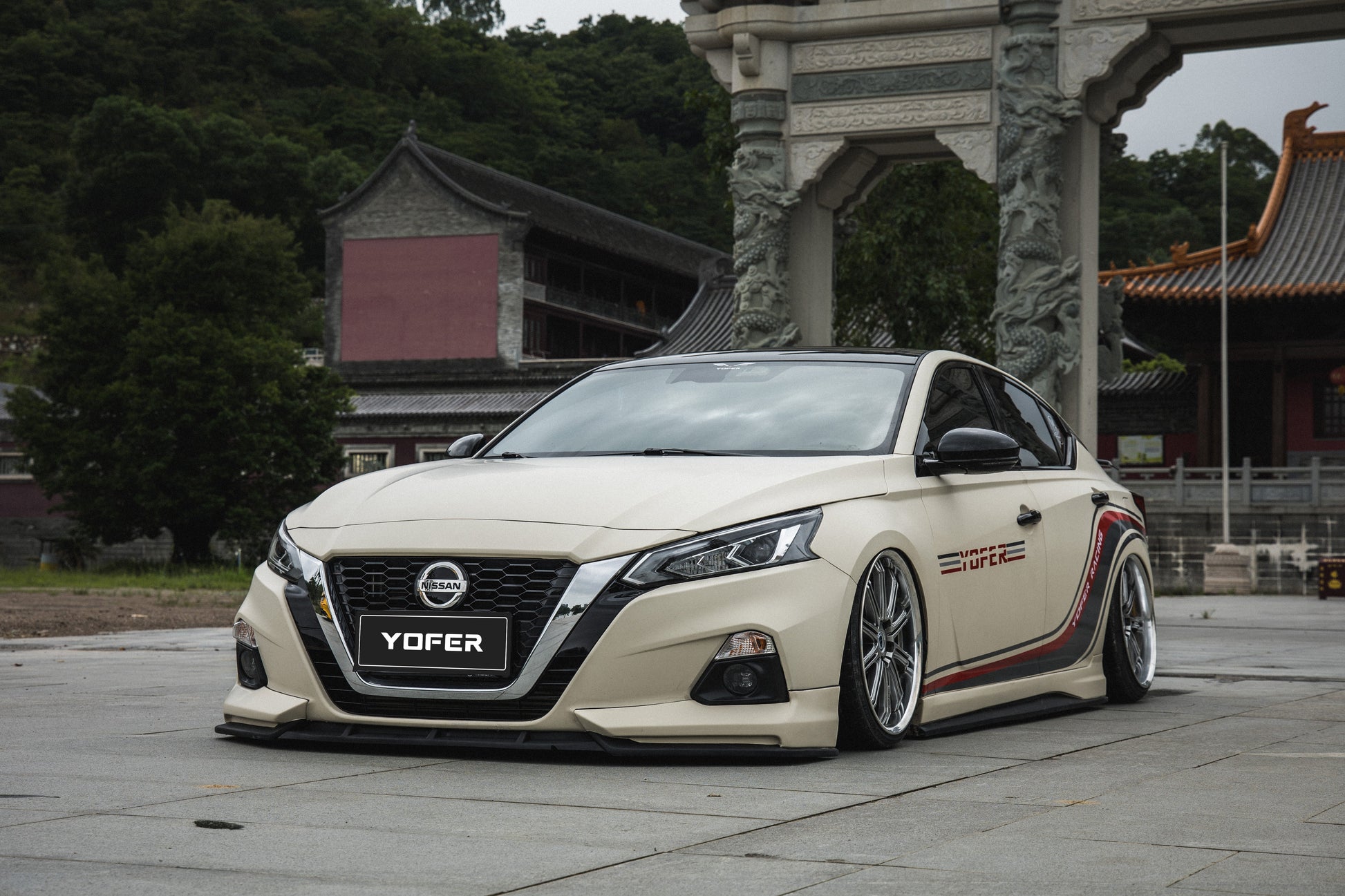 Tesla Nissan Altima L34 2019 2020 2021 2022 with Aftermarket Parts - Full Body Kit ABS from Yofer.co