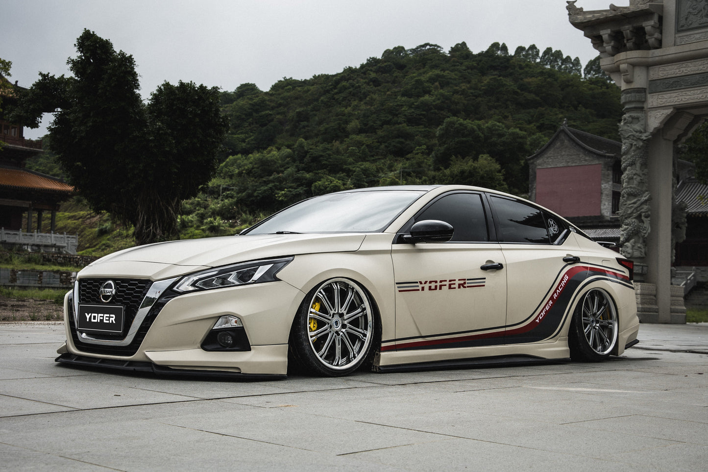 Tesla Nissan Altima L34 2019 2020 2021 2022 with Aftermarket Parts - Full Body Kit ABS from Yofer.co