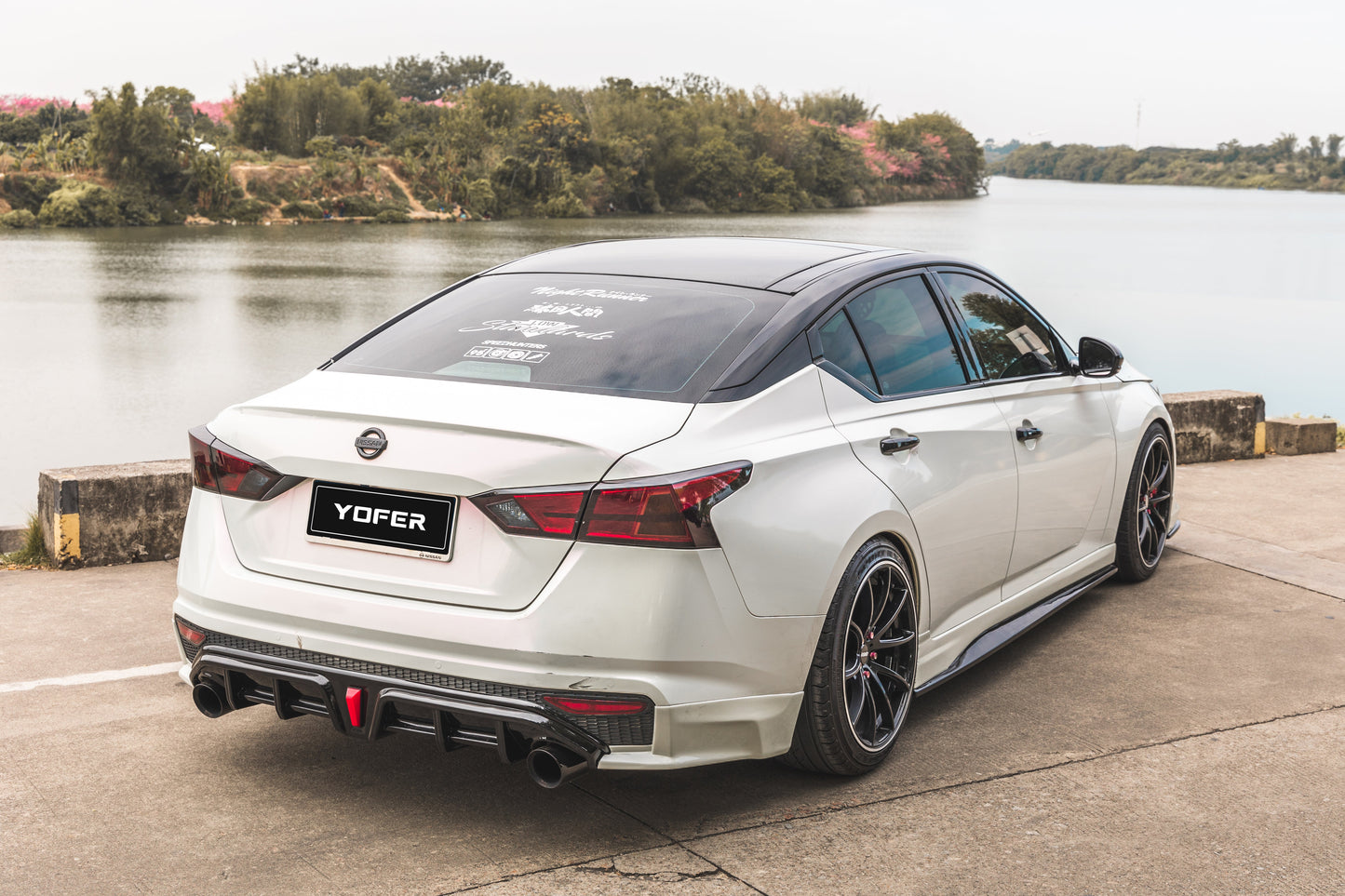 Tesla Nissan Altima L34 2019 2020 2021 2022 with Aftermarket Parts - Full Body Kit ABS from Yofer.co
