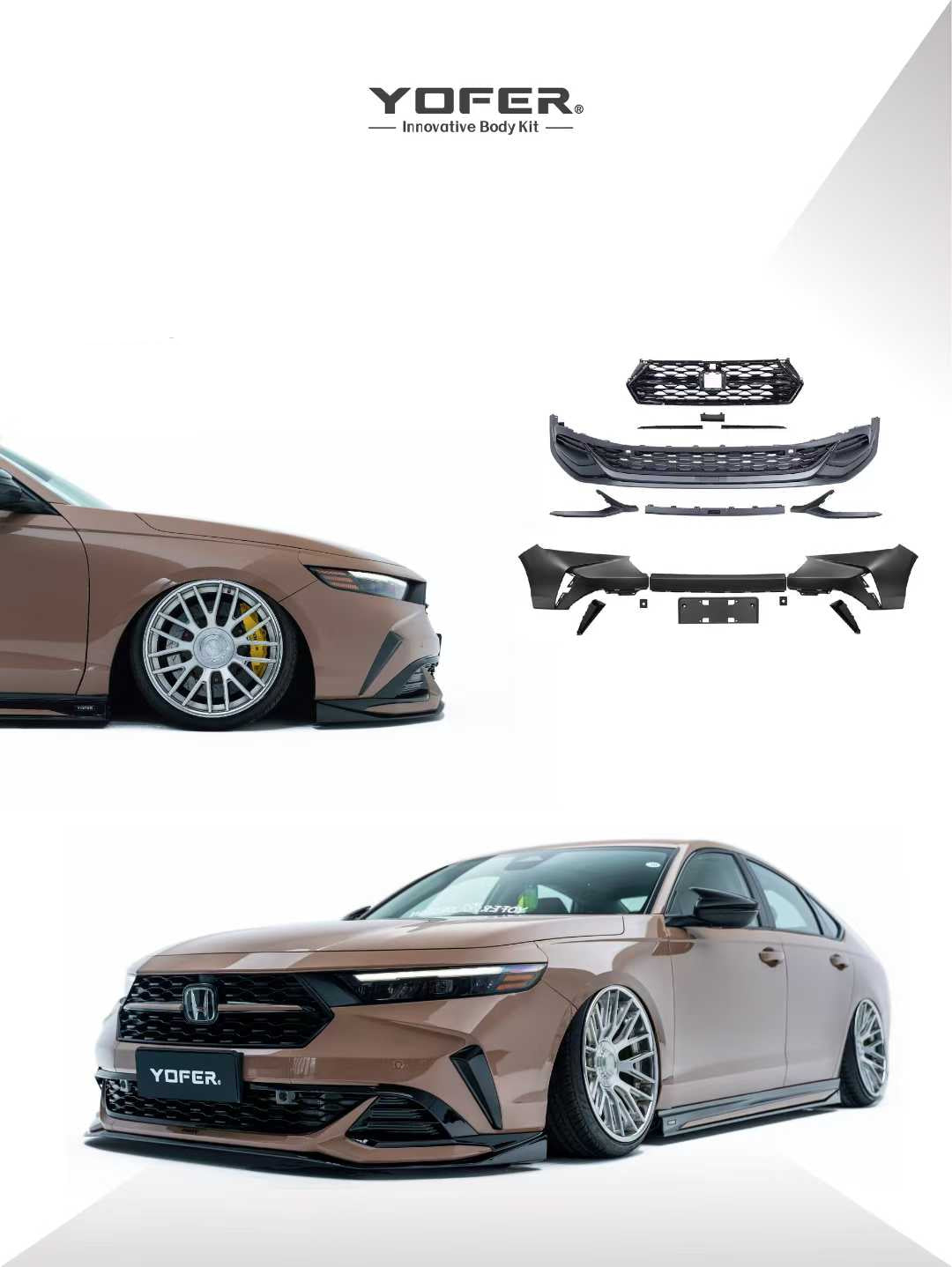Honda Accord 11th Gen CY1 CY2 2023-ON with Aftermarket Parts - Package B& PP Polypropylene &ABS from Yofer.co