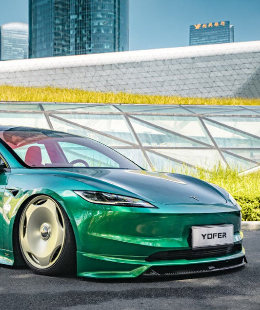 Tesla Model 3 Highland 2024-ON with Aftermarket Parts - Front Lip Splitter ABS+PP from Yofer.co
