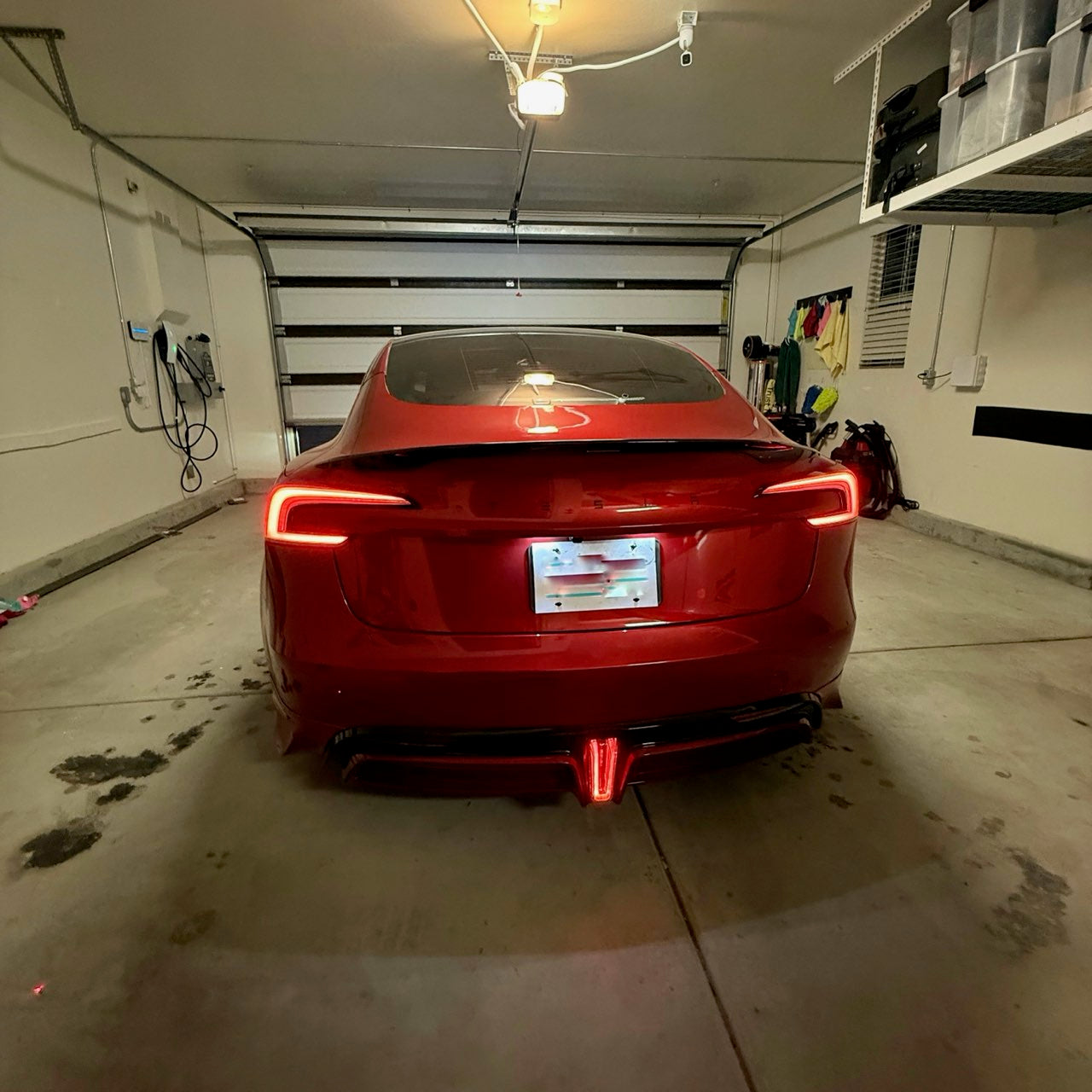 Tesla Model 3 Highland / Performance 2024 with Aftermarket Parts - V2 Rear Diffuser & Canards PP from Yofer.co