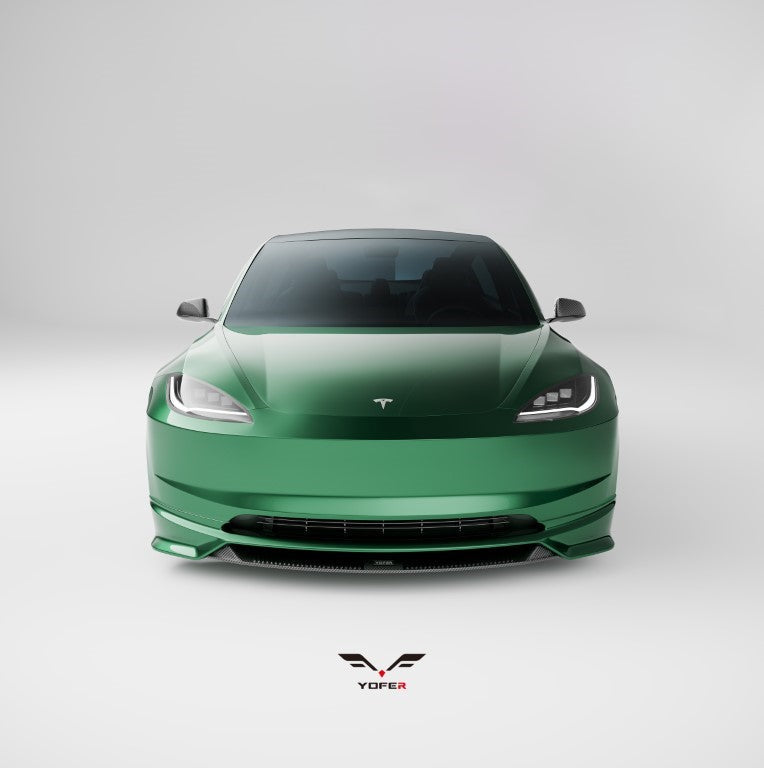 Tesla Model 3 Highland 2024 with Aftermarket Parts - Front Lip Splitter ABS & PP from Yofer.co