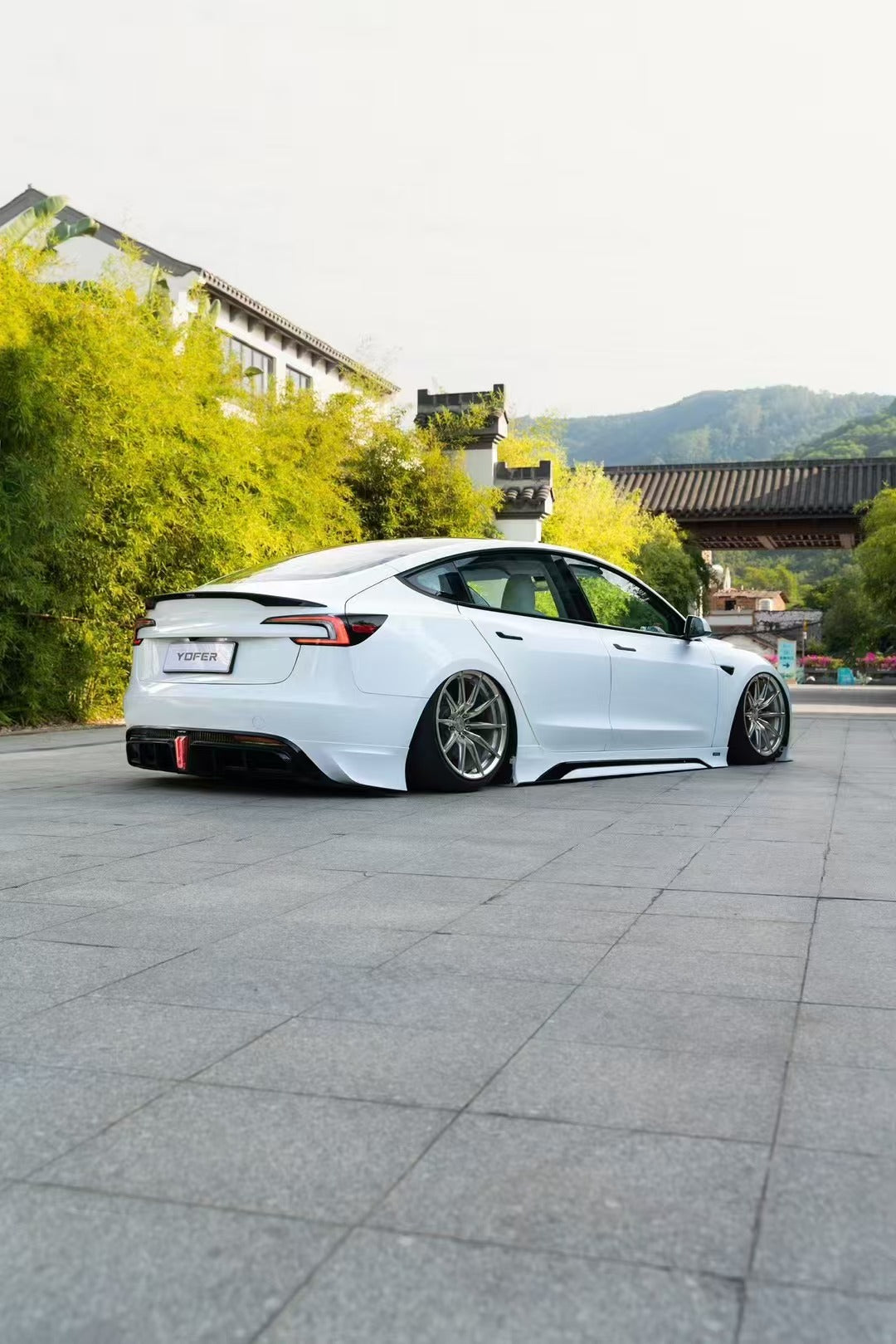 Tesla Model 3 Highland / Performance 2024 with Aftermarket Parts - Side Skirts ABS+PP from Yofer.co