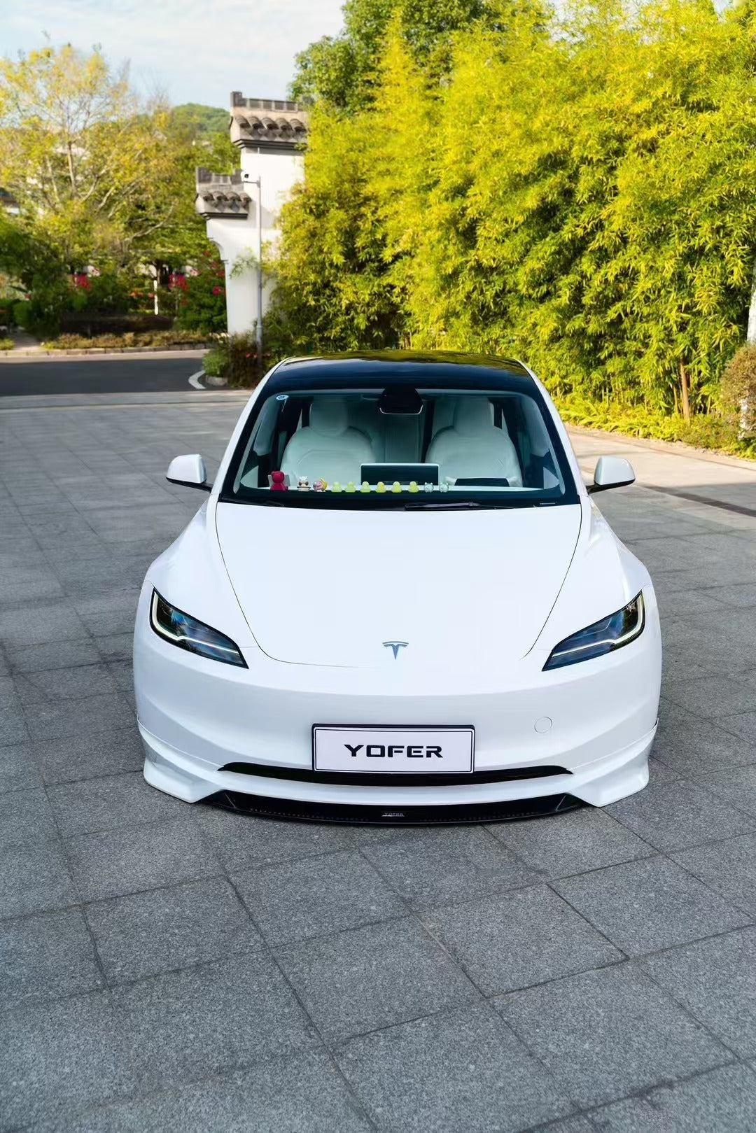 Tesla Model 3 Highland 2024 with Aftermarket Parts - Front Lip Splitter ABS & PP from Yofer.co
