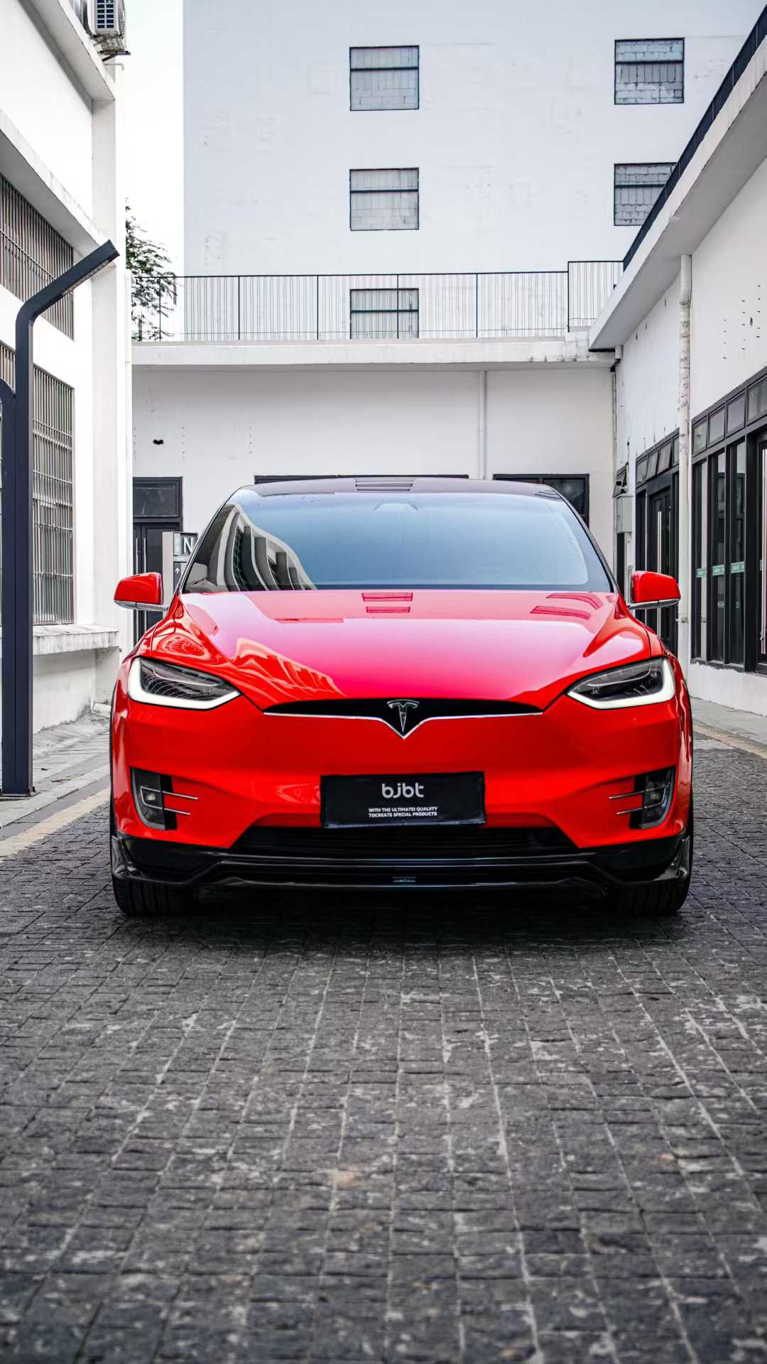 Tesla Model X Performance / Standard Range / P100D / P90D / Long Range Plus / 100D / 90D / 75D / 70D 2016 2017 2018 2019 2020 2021 with Aftermarket Parts - Front Lip PP from Yofer.co