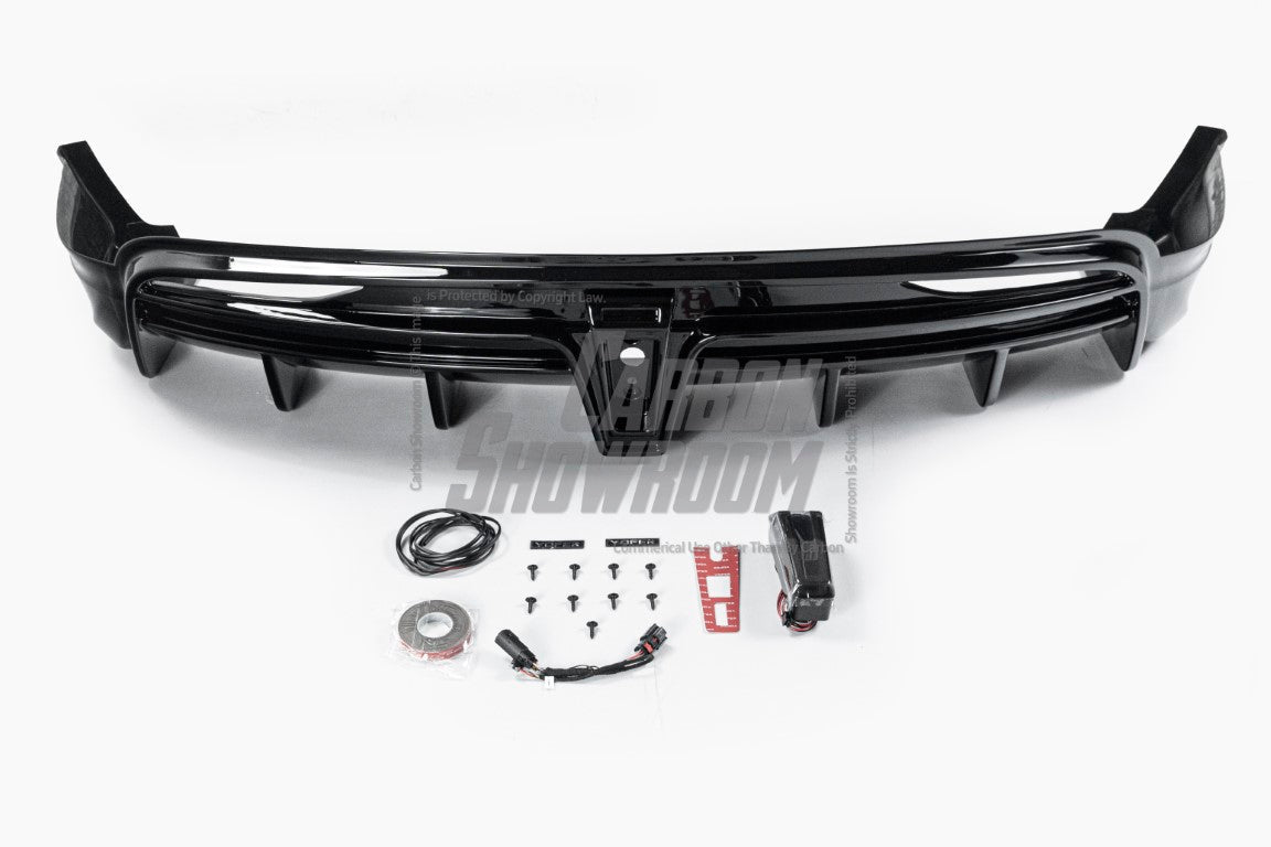 Tesla Model X Performance / Plaid / Standard Range / P100D / P90D / Long Range Plus / Base / 100D / 90D / 75D / 70D 2016-ON with Aftermarket Parts - Rear Diffuser PP from Yofer.co