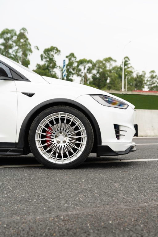 Tesla Model X Performance / Standard Range / P100D / P90D / Long Range Plus / 100D / 90D / 75D / 70D 2016 2017 2018 2019 2020 2021 with Aftermarket Parts - Front Lip PP from Yofer.co