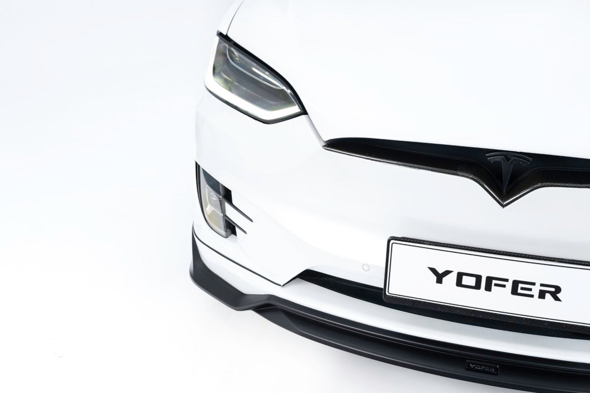 Tesla Model X Performance / Standard Range / P100D / P90D / Long Range Plus / 100D / 90D / 75D / 70D 2016 2017 2018 2019 2020 2021 with Aftermarket Parts - Front Lip PP from Yofer.co
